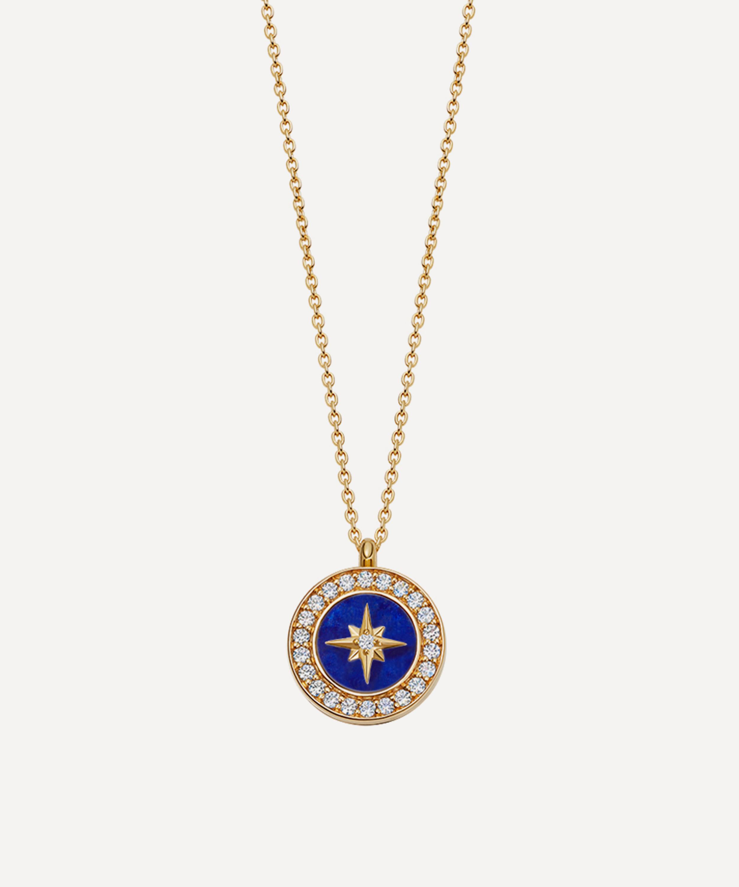 Astley Clarke - 18ct Gold Plated Vermeil Silver Polaris Lapis Locket Necklace