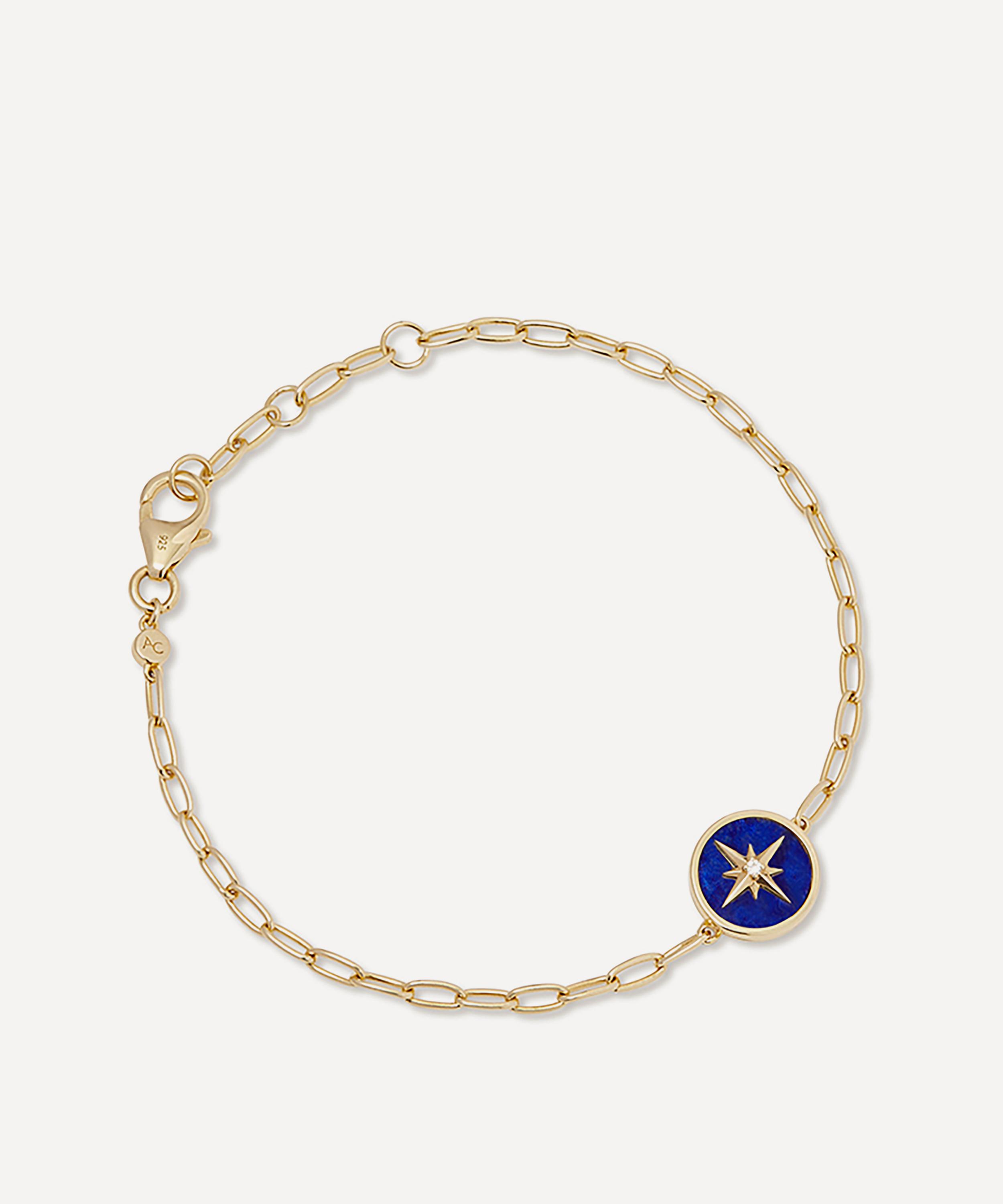 Astley Clarke - 18ct Gold Plated Vermeil Silver Polaris Lapis Locket Bracelet image number 0