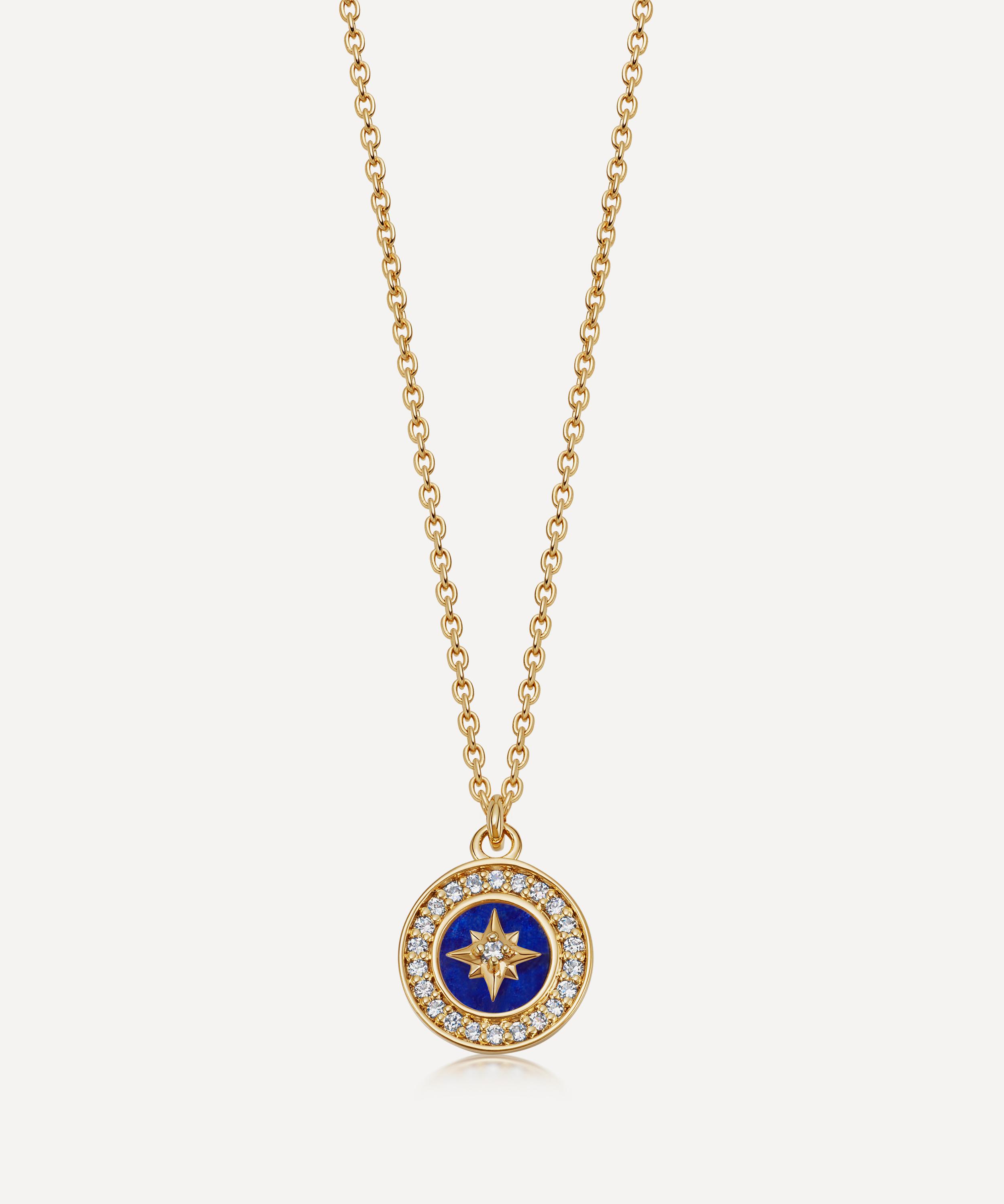 Astley Clarke - 18ct Gold Plated Vermeil Silver Polaris Black Onyx Locket Necklace image number 0
