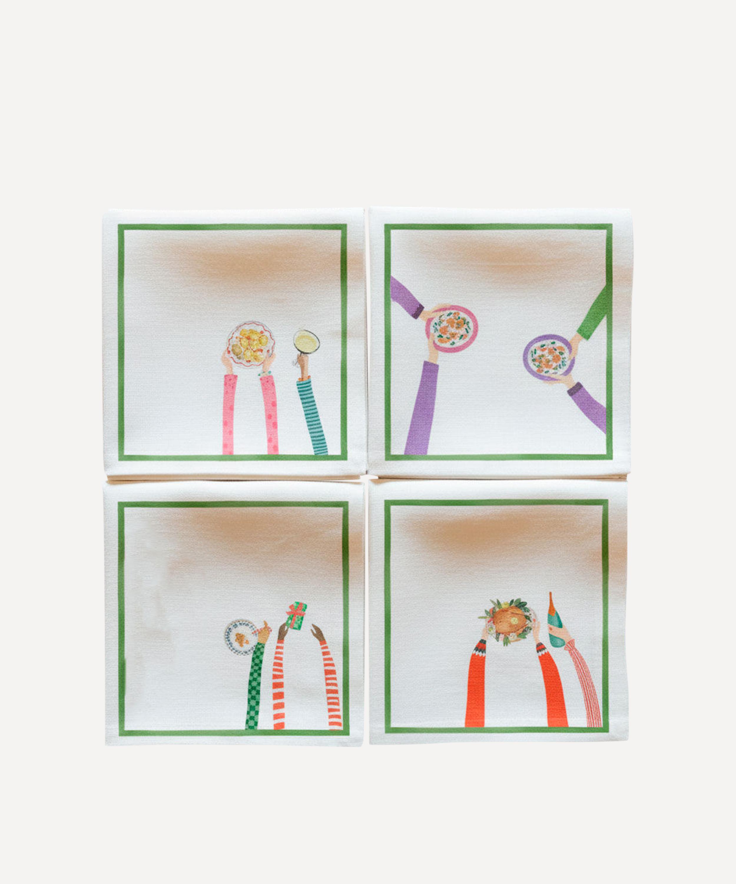 Tessitura Toscana Telerie - Hands on Christmas Napkins Set of 4