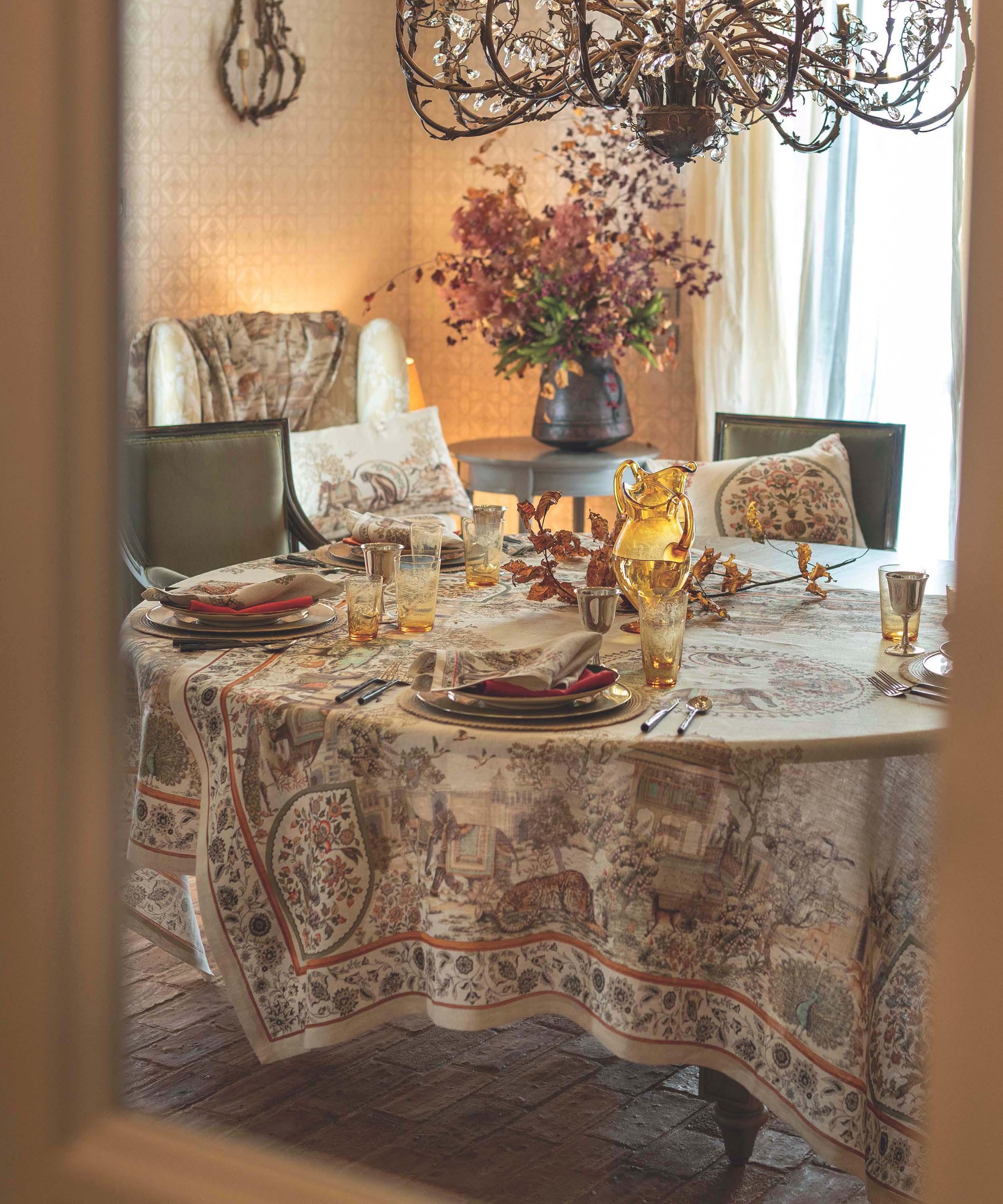 Tessitura Toscana Telerie - Mudra 270x170cm Linen Tablecloth image number 1