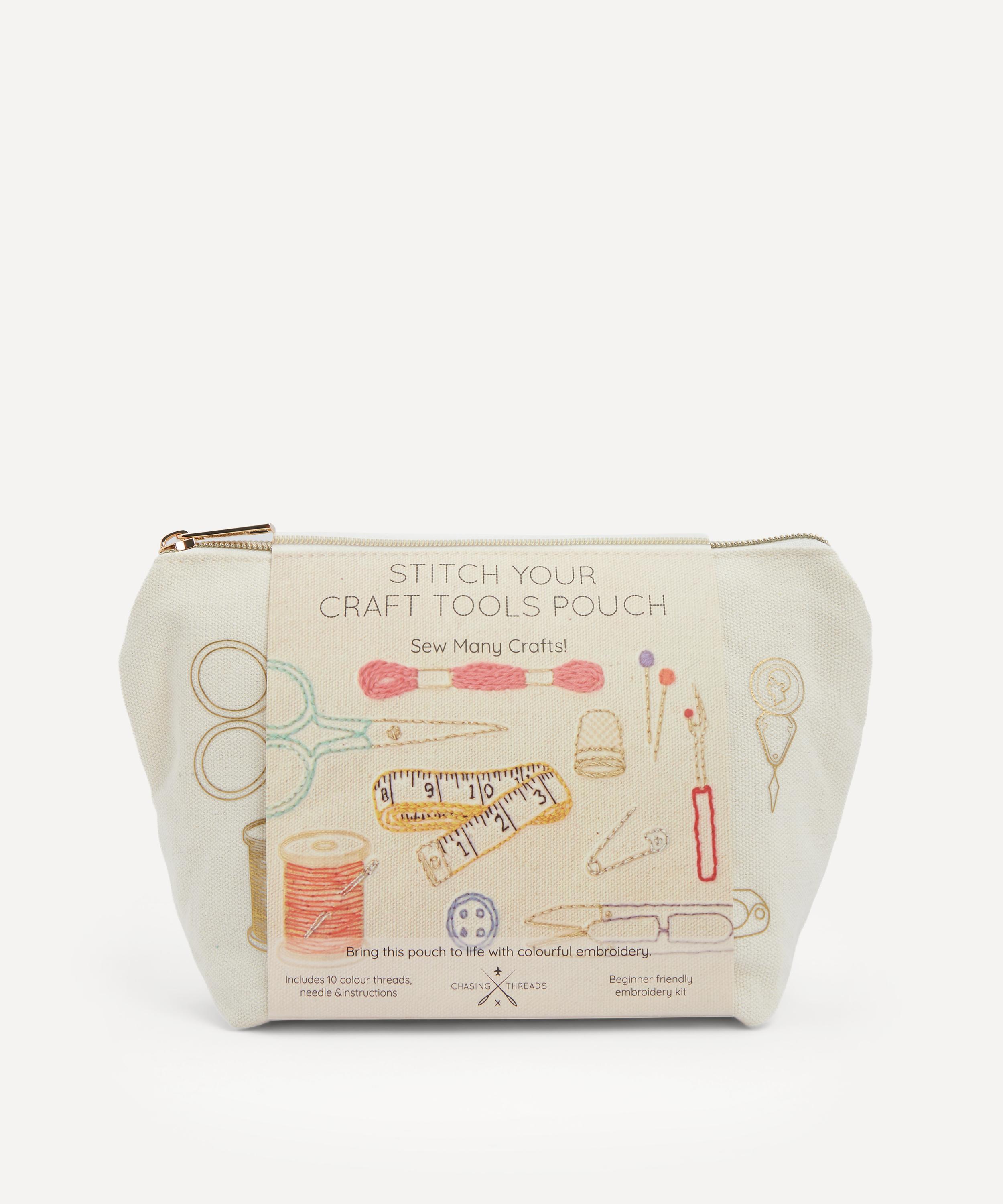 Chasing Threads - Stitch Your Craft Tools Zip Pouch Embroidery Kit image number 0