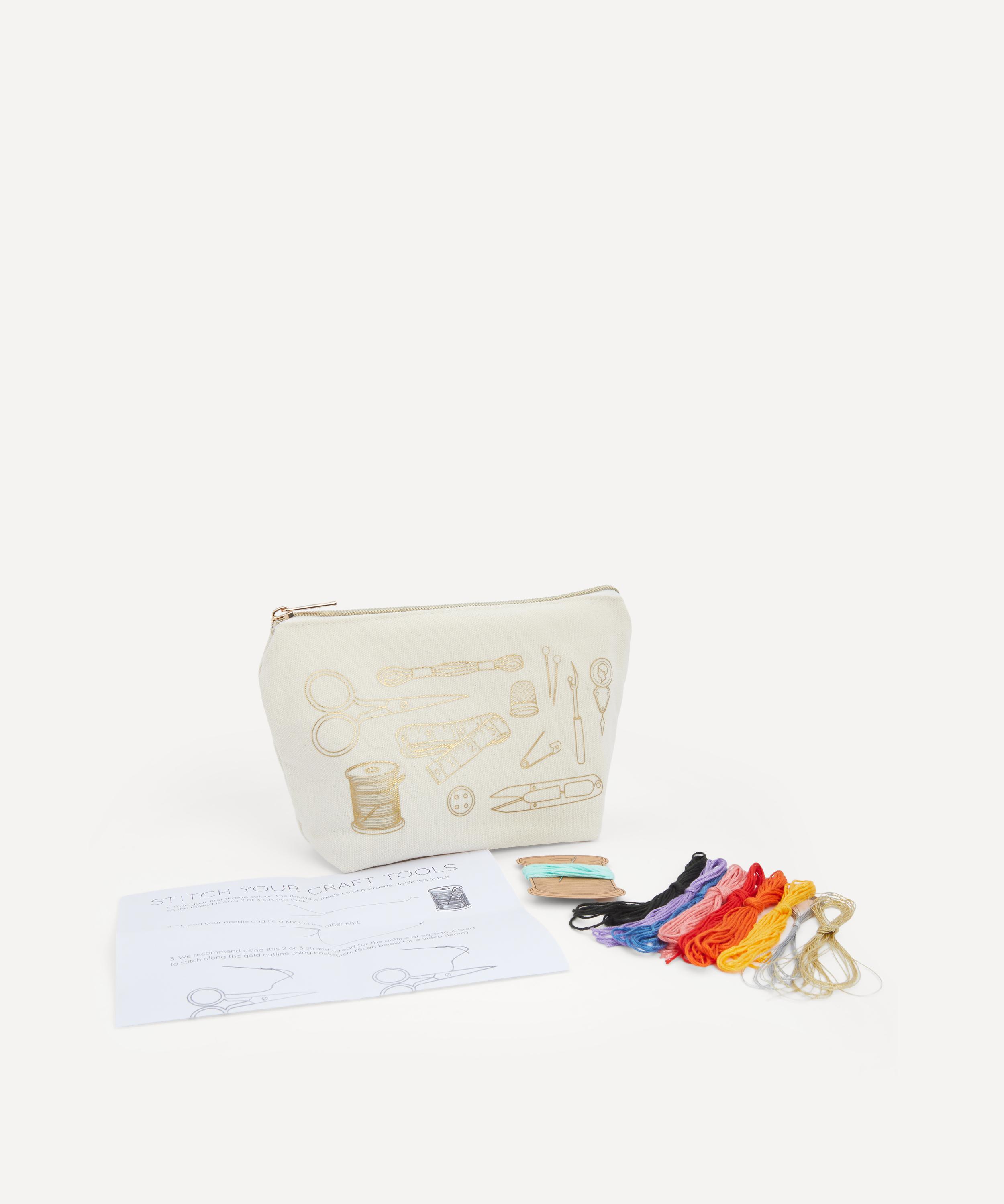 Chasing Threads - Stitch Your Craft Tools Zip Pouch Embroidery Kit image number 1