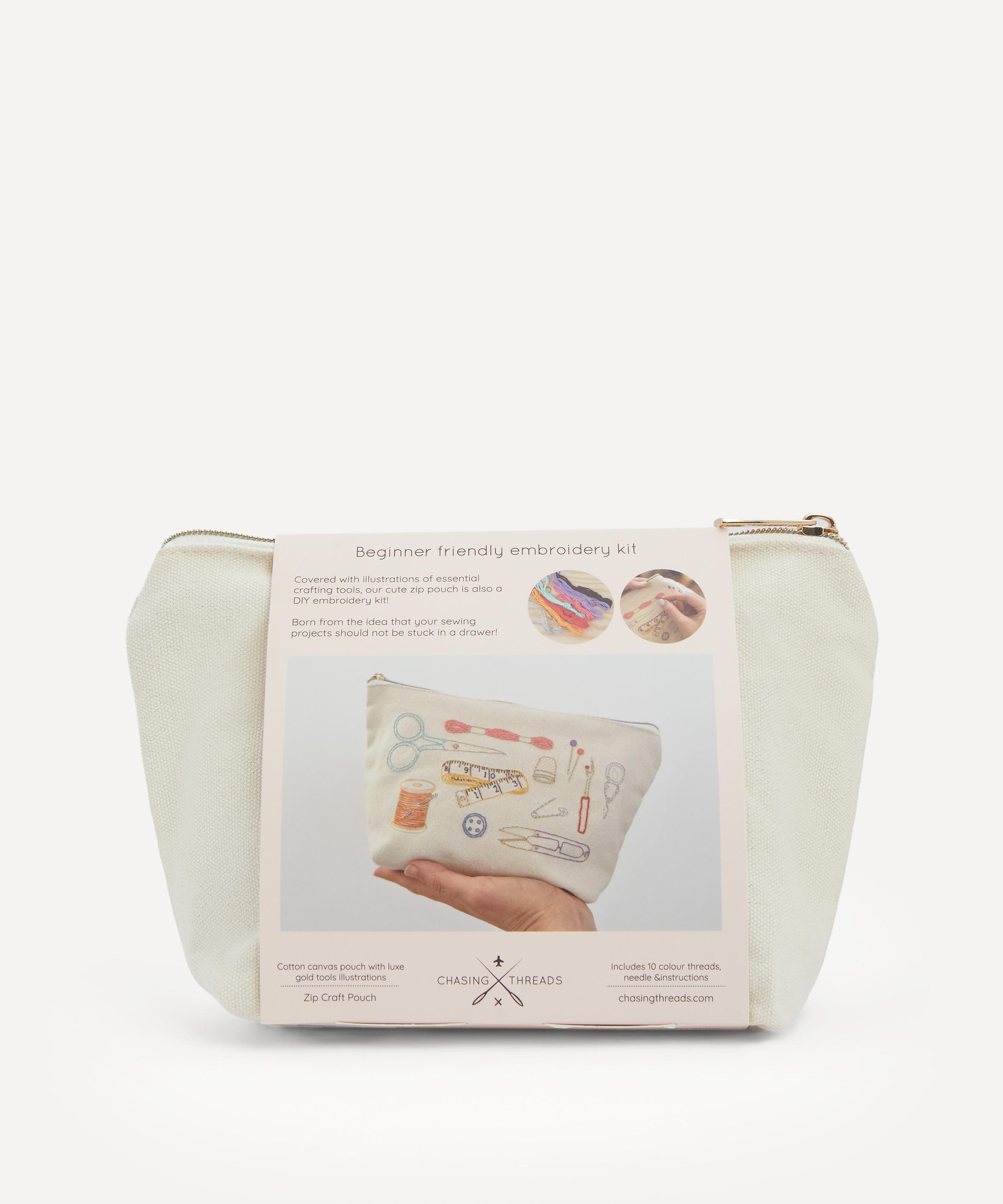 Chasing Threads - Stitch Your Craft Tools Zip Pouch Embroidery Kit image number 3