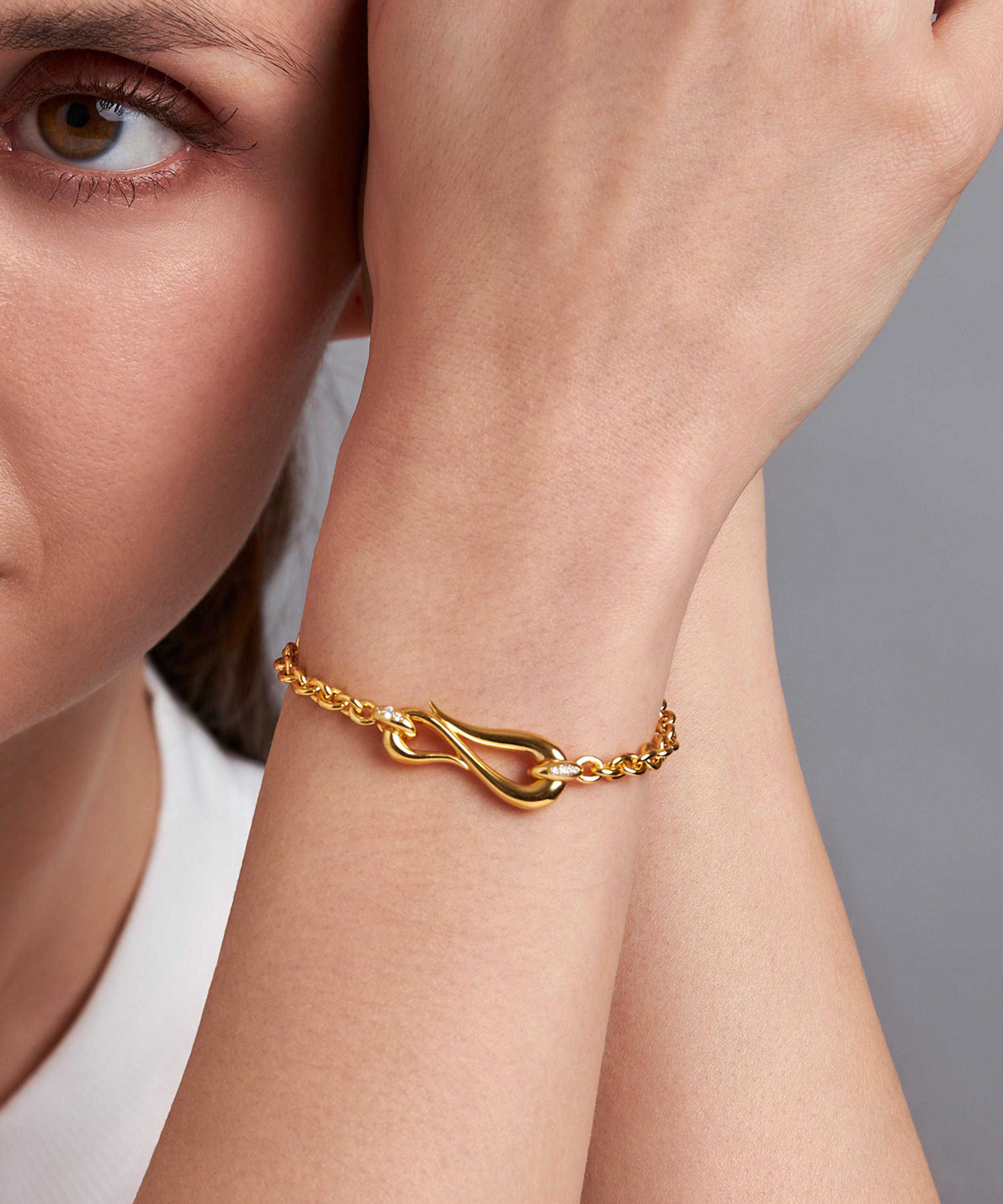 Dinny Hall - Gold-Plated Vermeil Silver Toro Lasso Diamond Bracelet image number 1