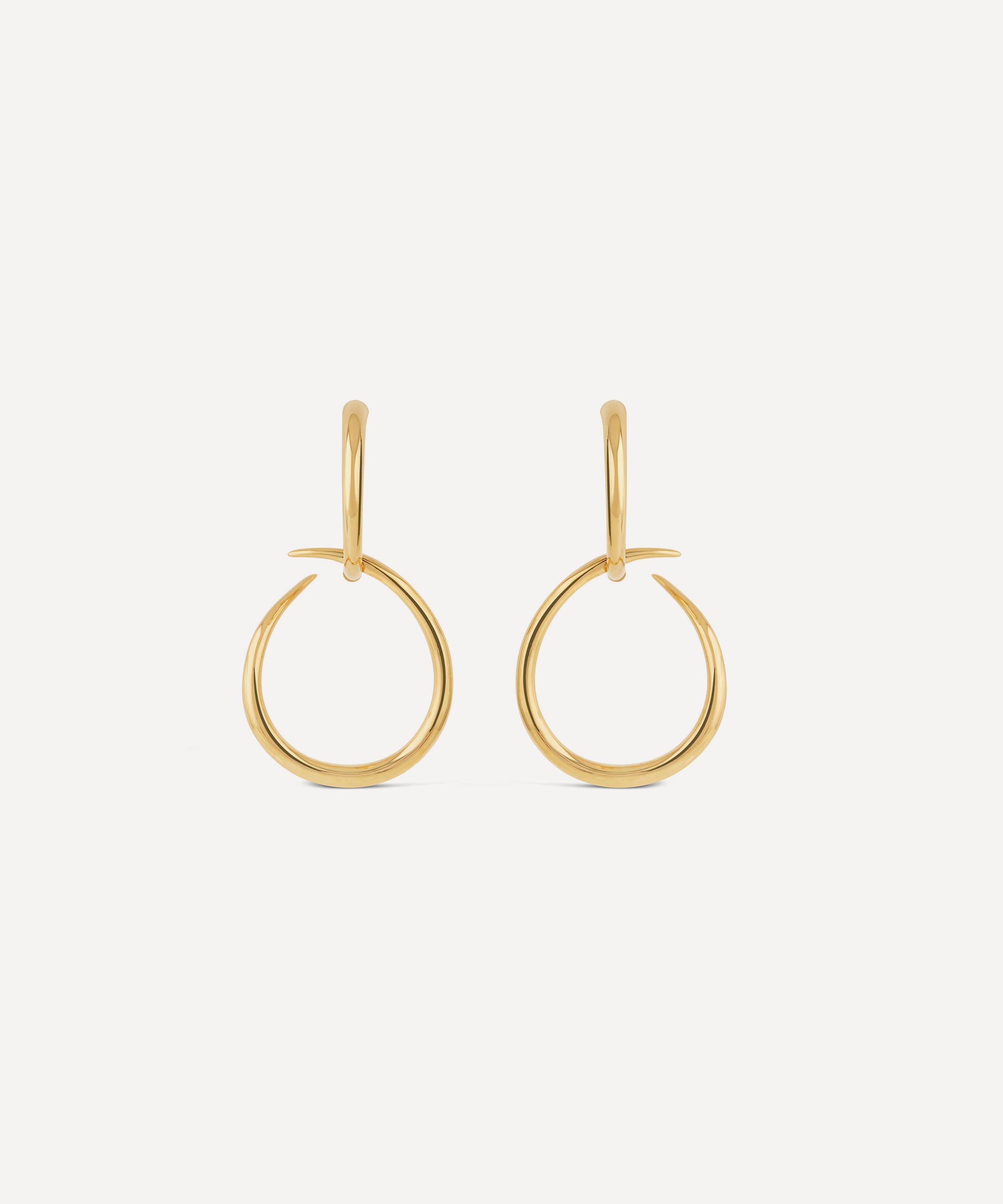 Dinny Hall - 22ct Gold-Plated Vermeil Silver Large Toro Drop Hoop Earrings