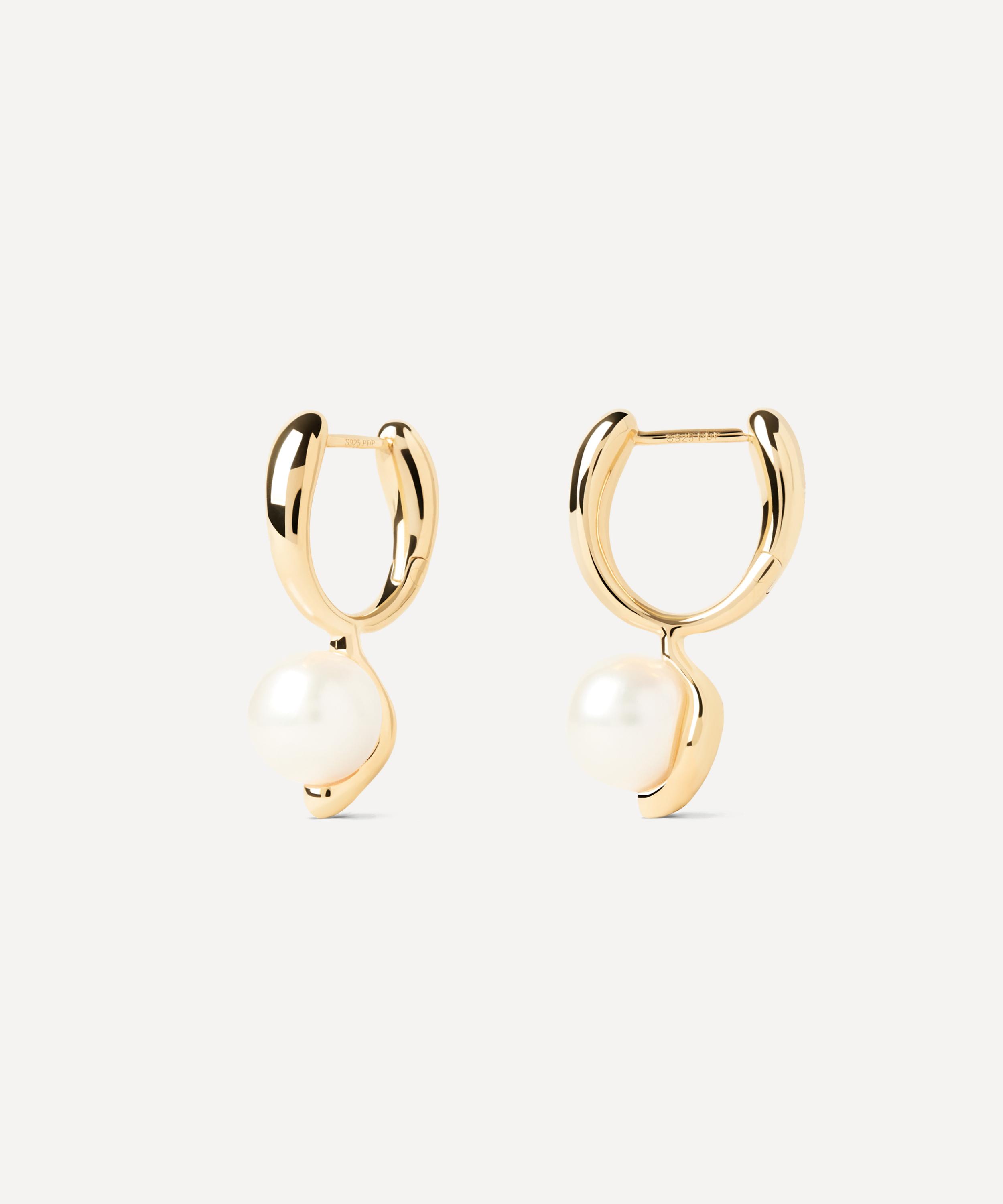PDPAOLA - 18ct Gold-Plated La Perla Hoop Earrings image number 0