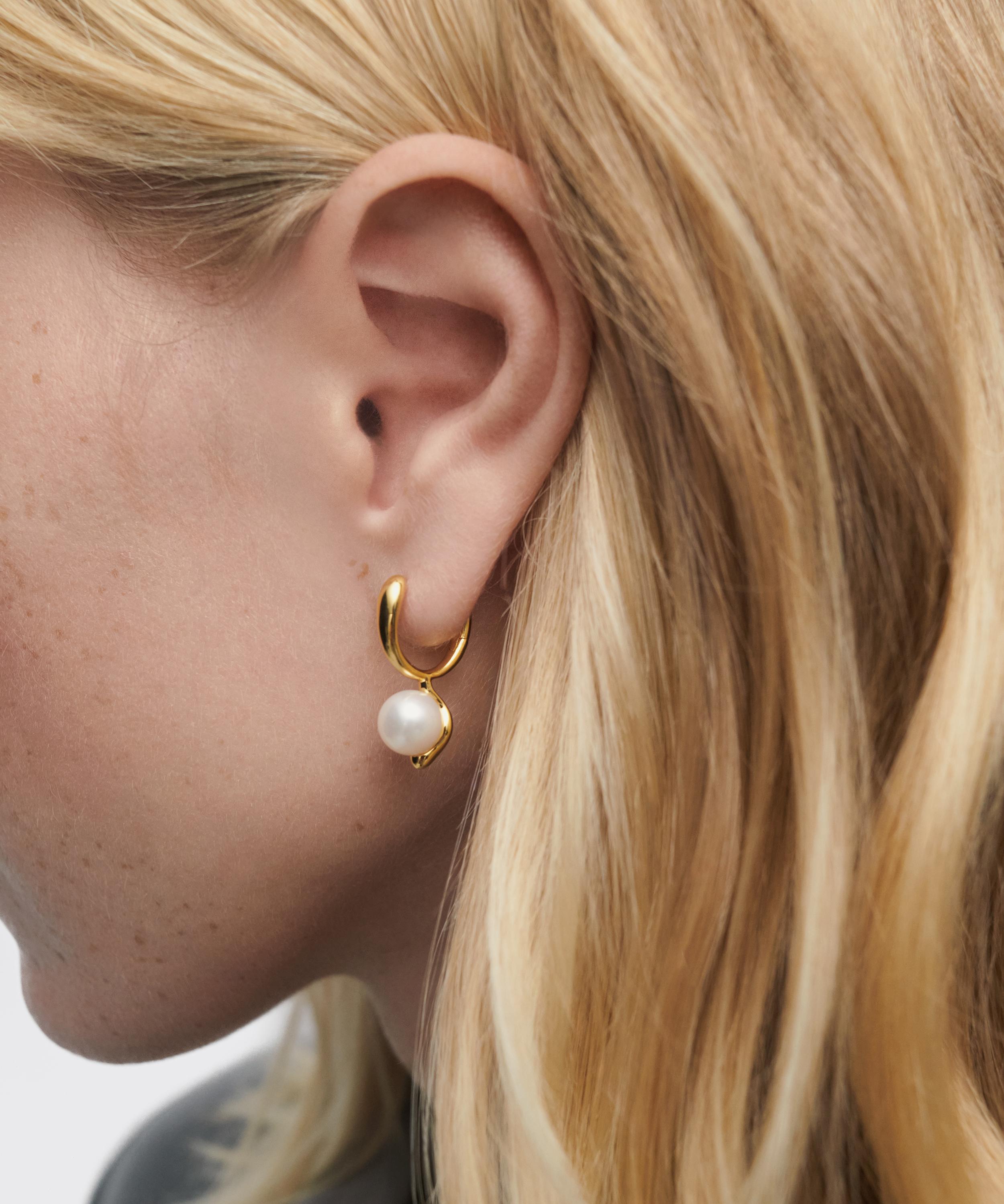 PDPAOLA - 18ct Gold-Plated La Perla Hoop Earrings image number 1