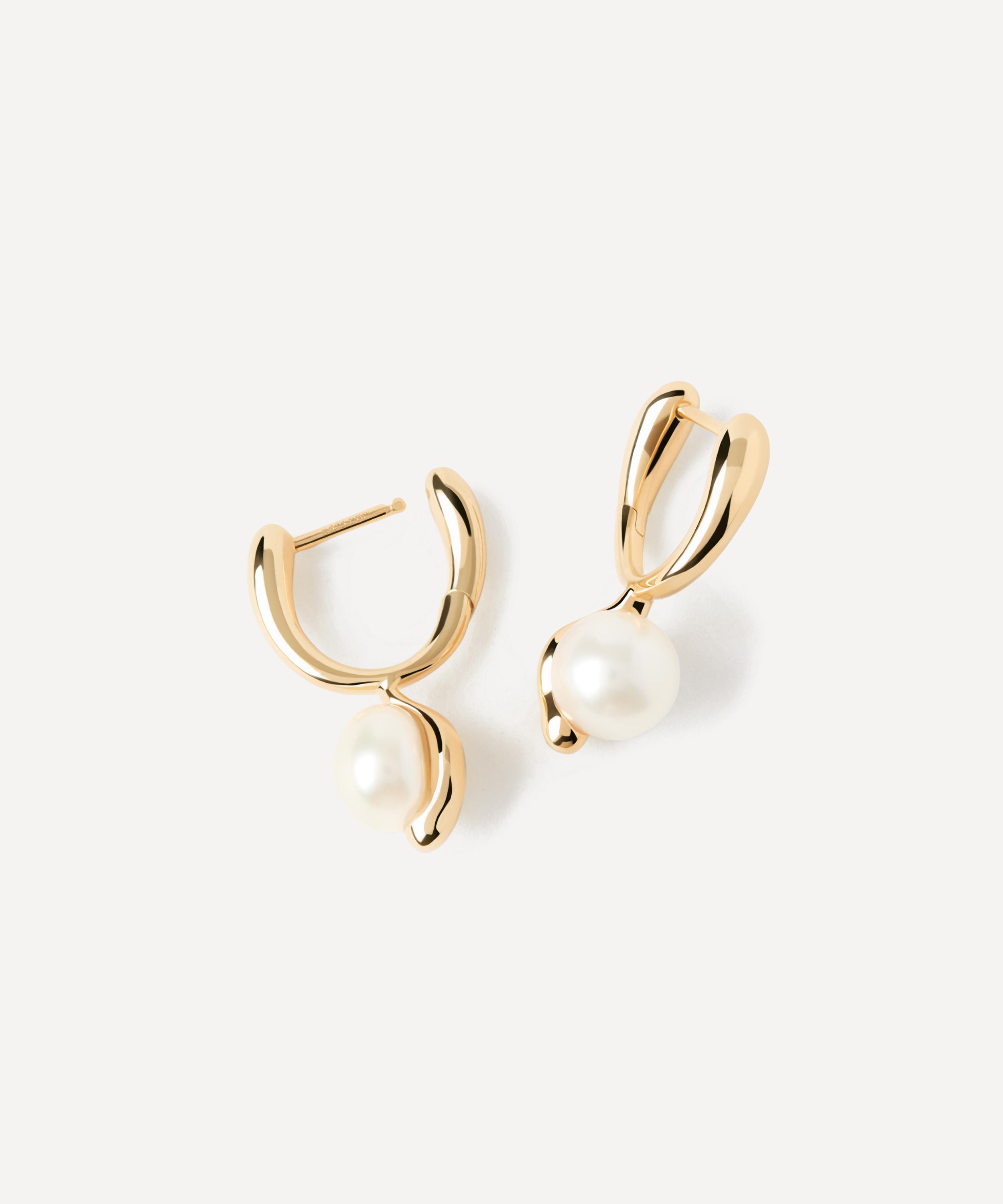PDPAOLA - 18ct Gold-Plated La Perla Hoop Earrings image number 2