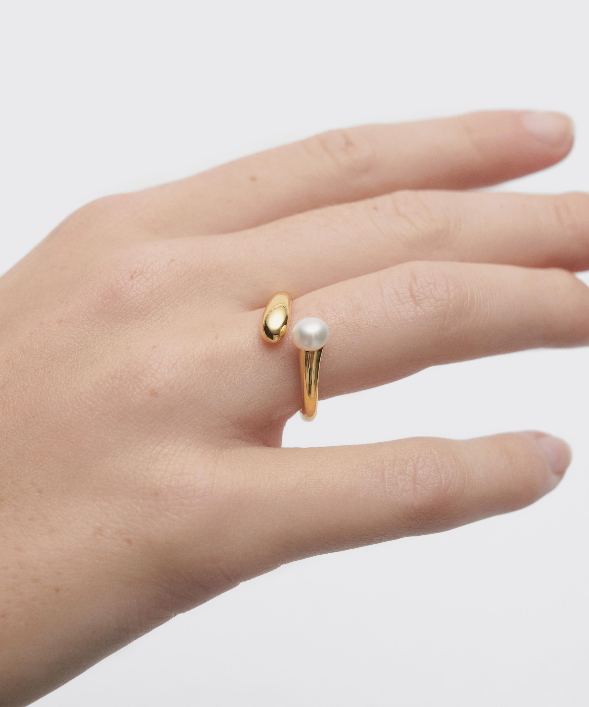 PDPAOLA - 18ct Gold-Plated La Perla Ring image number 1