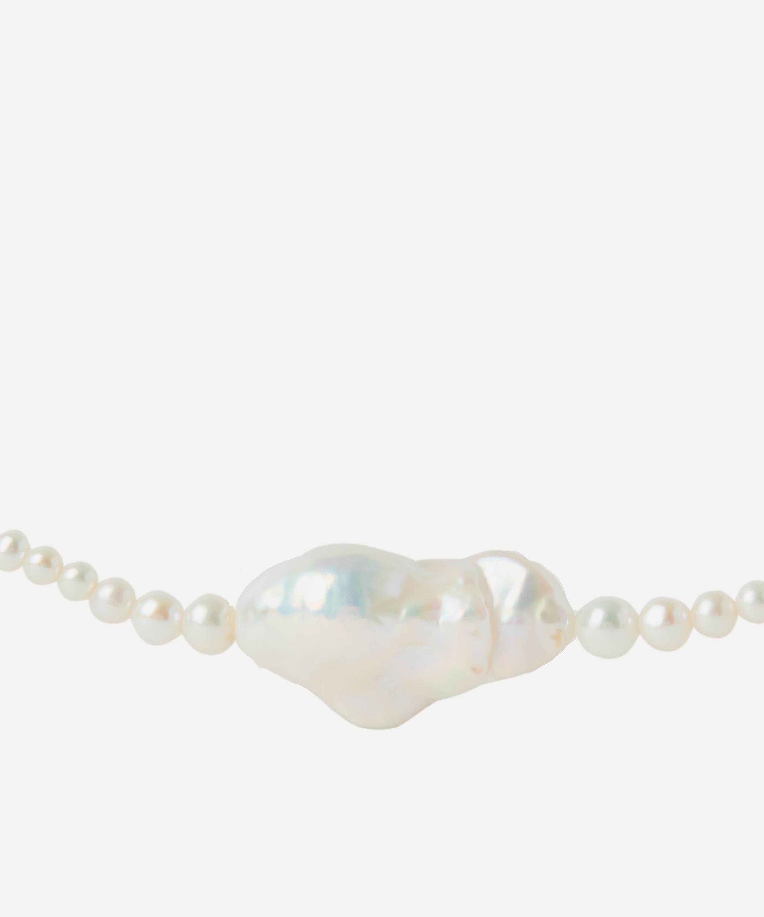 PDPAOLA - 18ct Gold-Plated La Perla Pearl Necklace image number 0