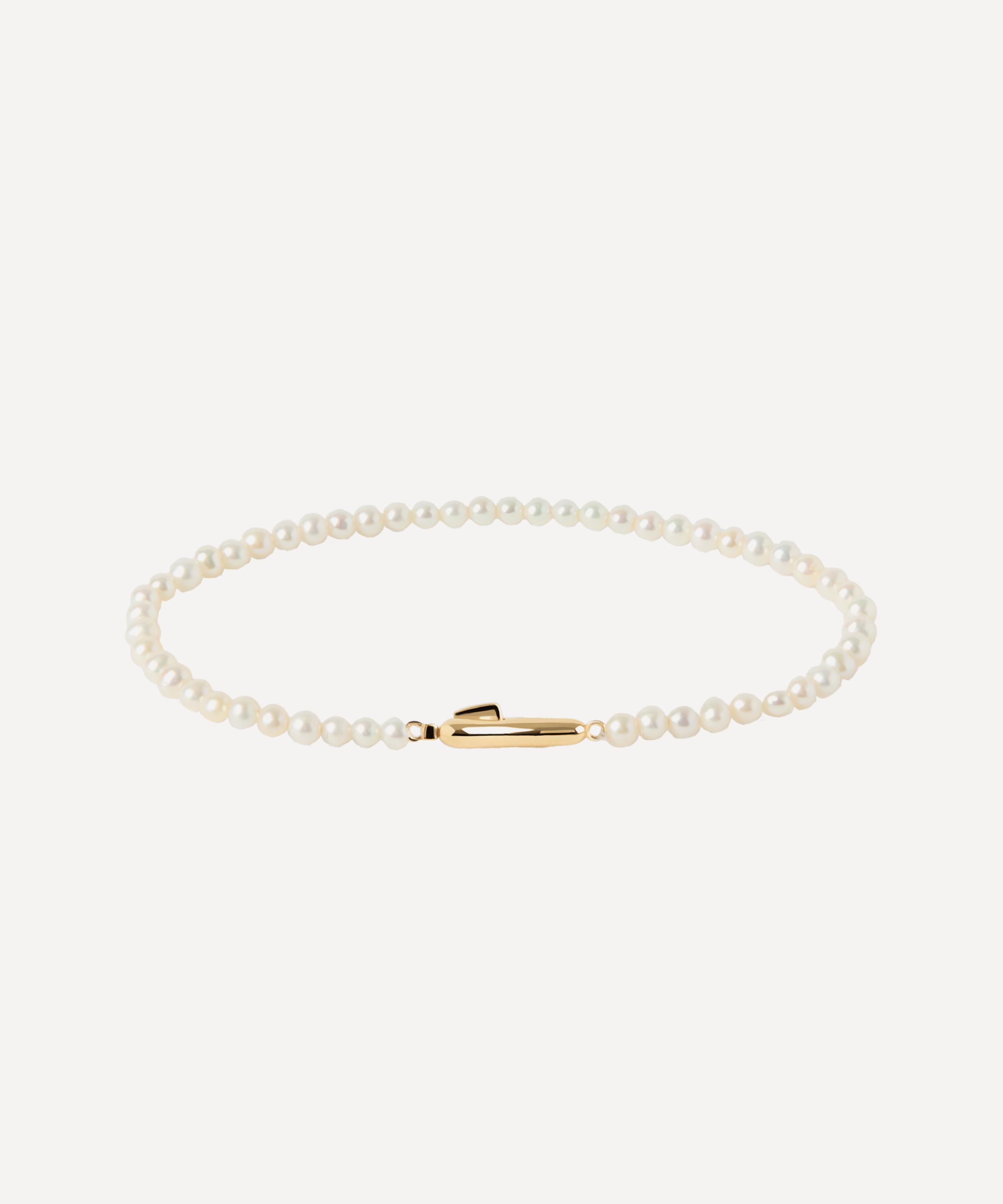 PDPAOLA - 18ct Gold-Plated La Perla Essential Pearl Bracelet image number 0