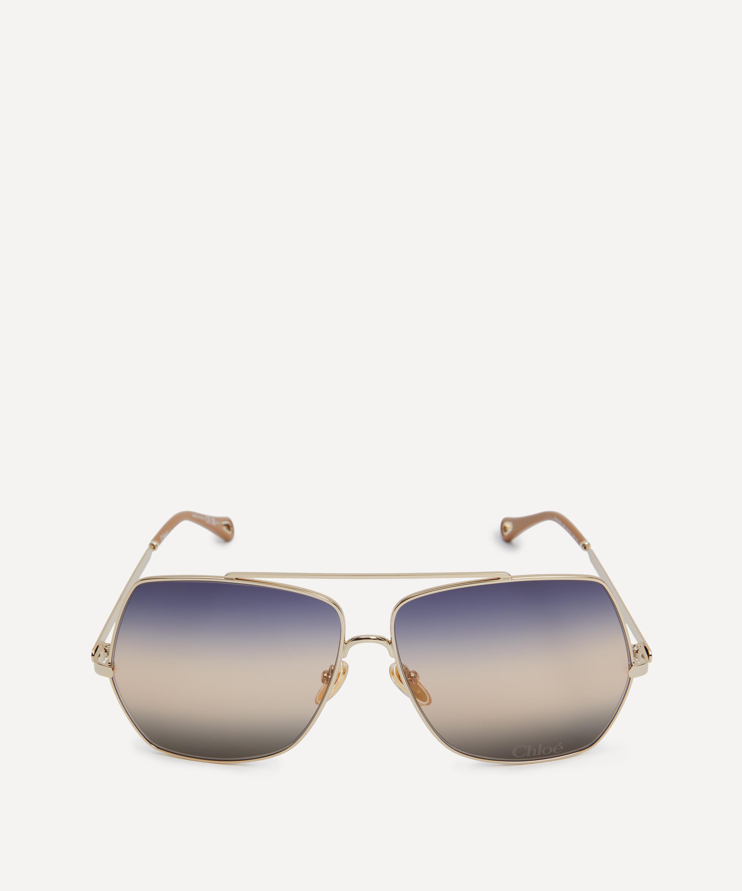Chloé - Oversized Square Metal Sunglasses image number 0