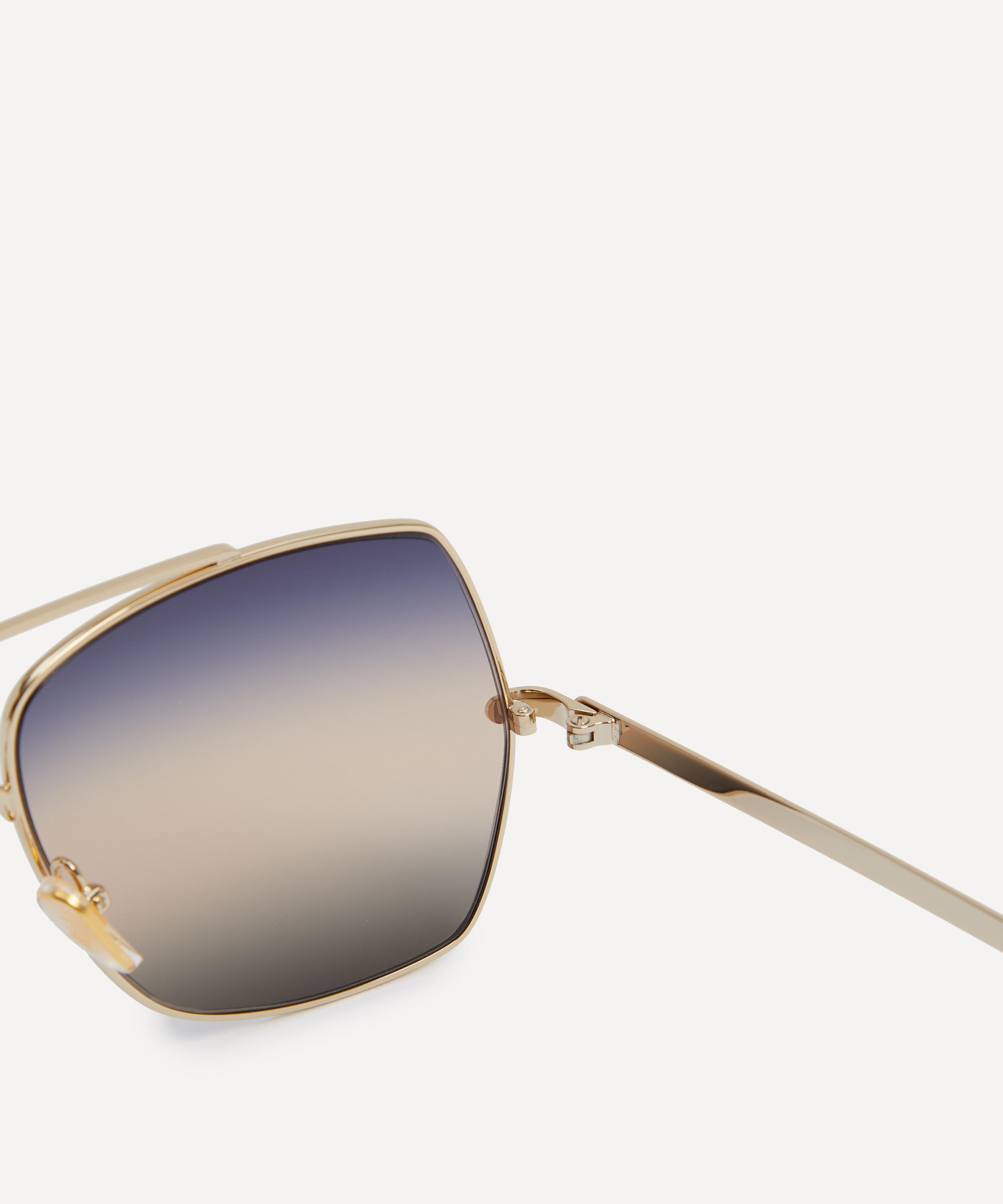 Chloé - Oversized Square Metal Sunglasses image number 2
