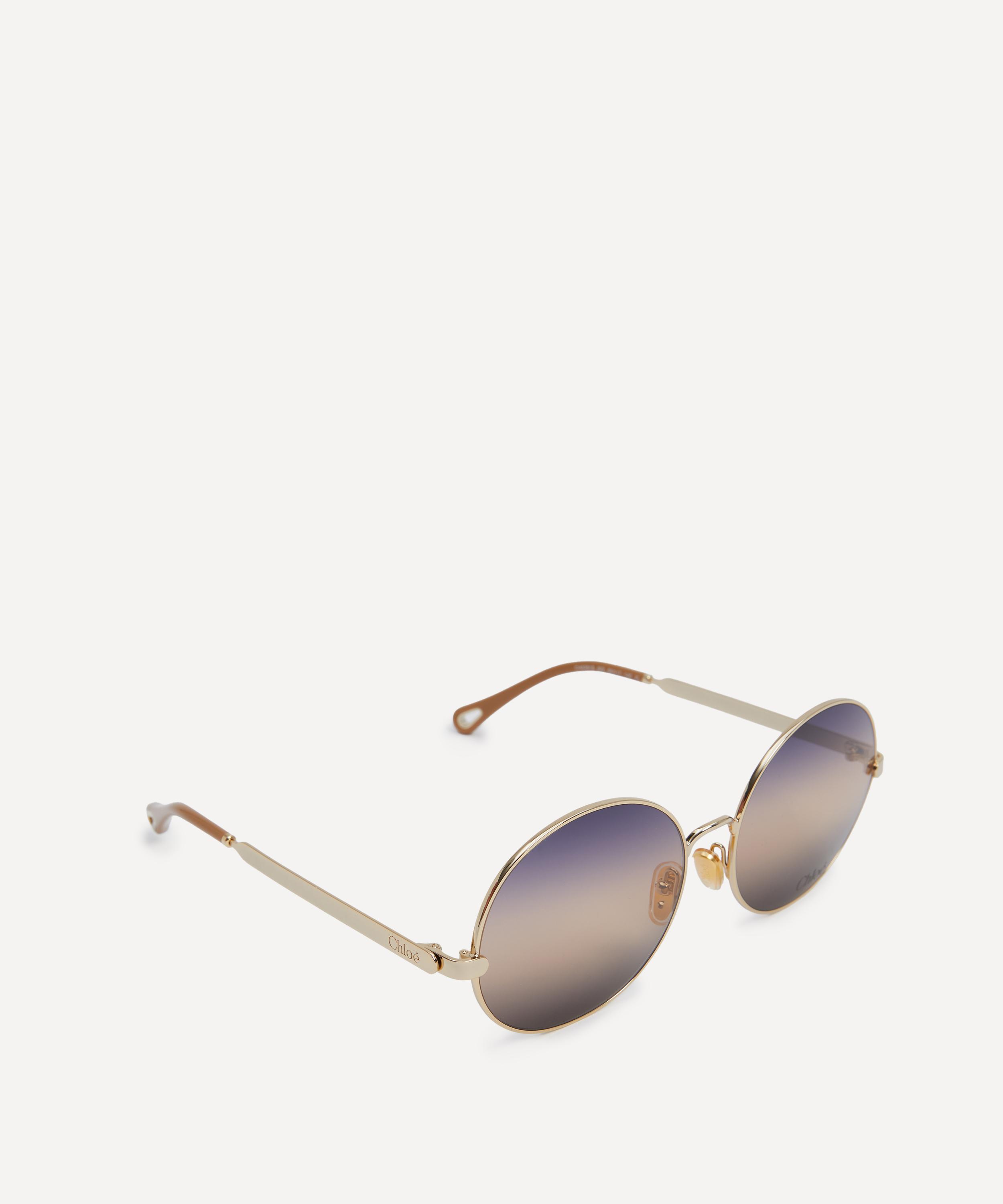 Chloé - Oversized Round Metal Sunglasses image number 1