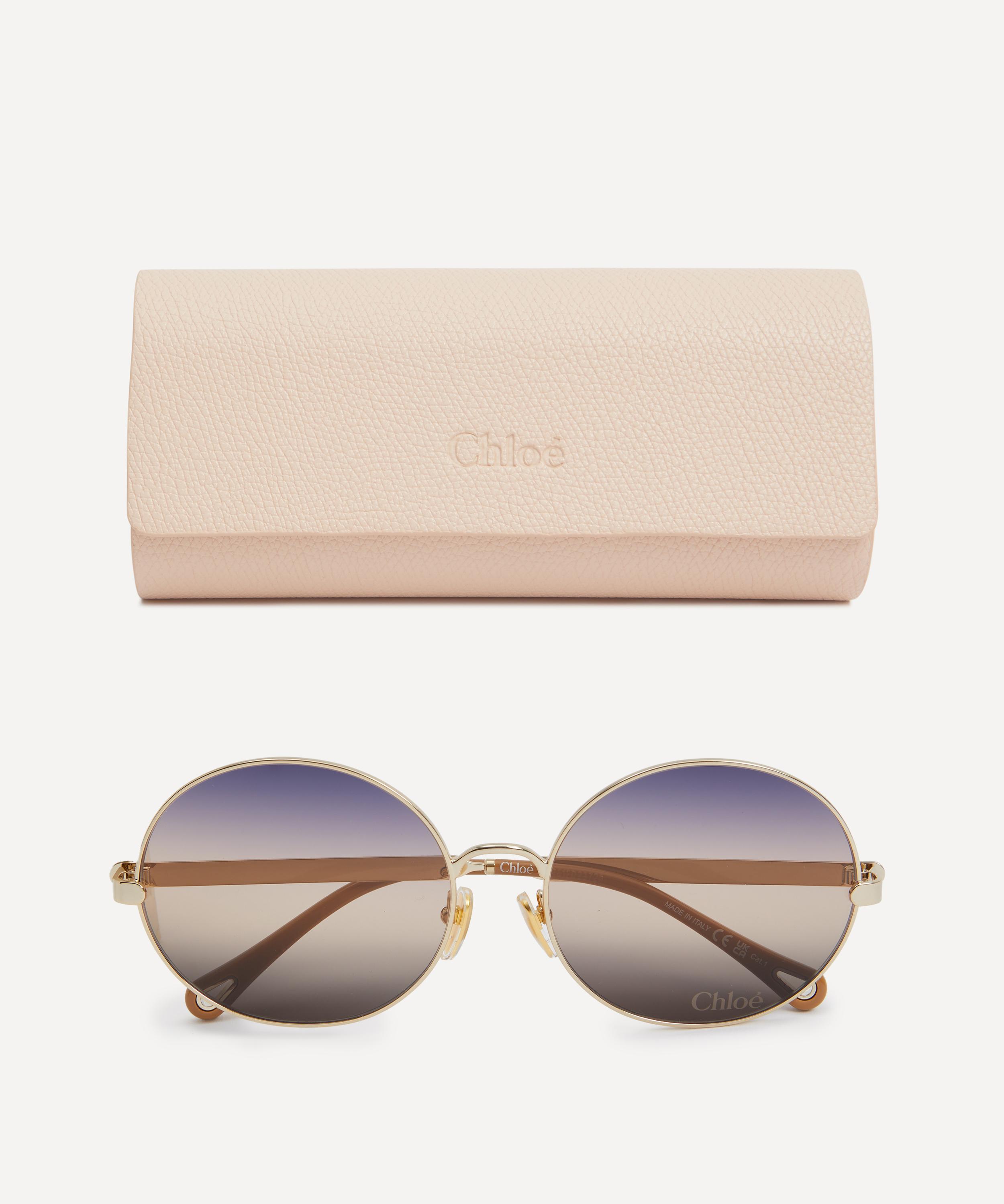 Chloé - Oversized Round Metal Sunglasses image number 3