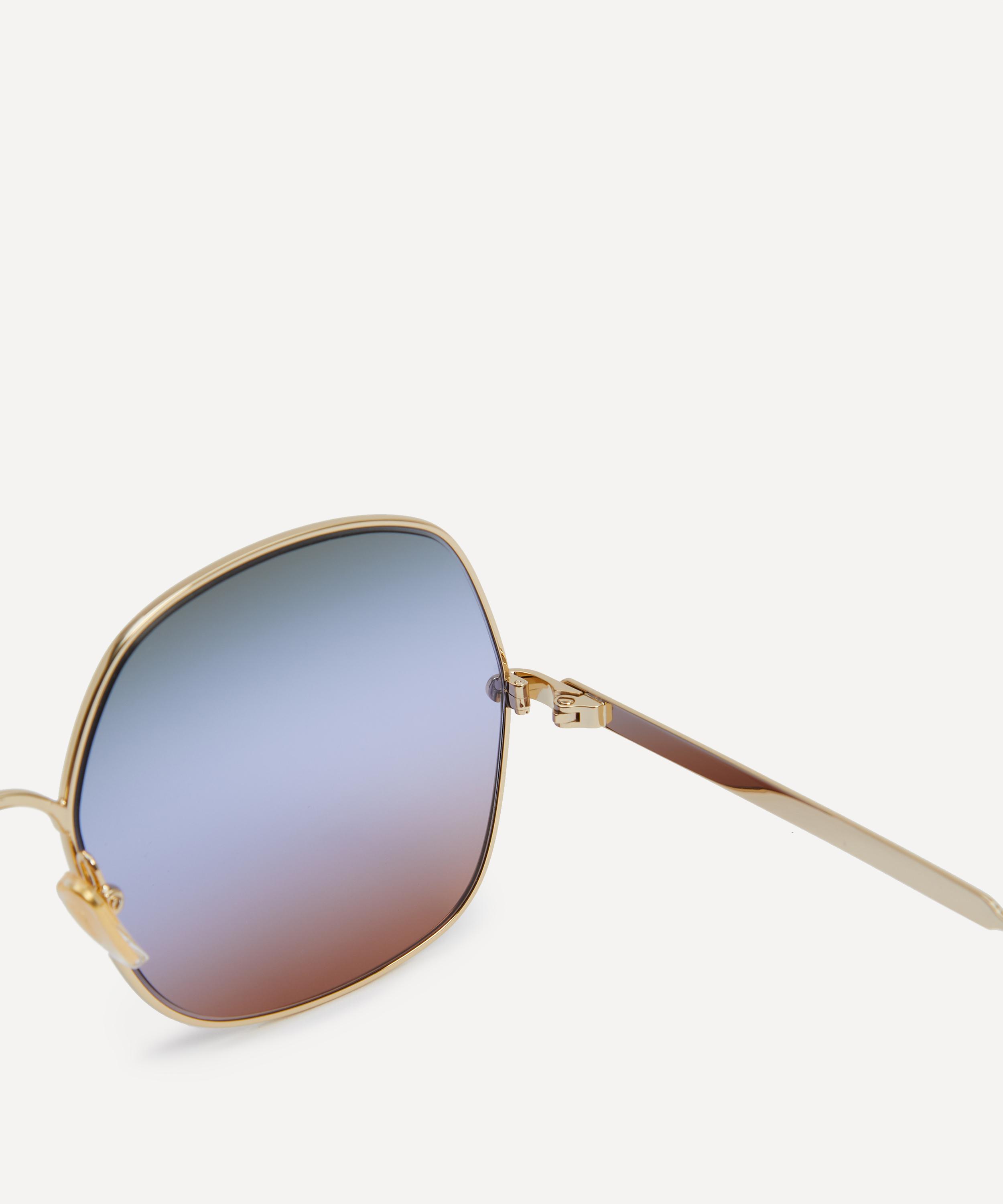 Chloé - Oversized Square Metal Sunglasses image number 2