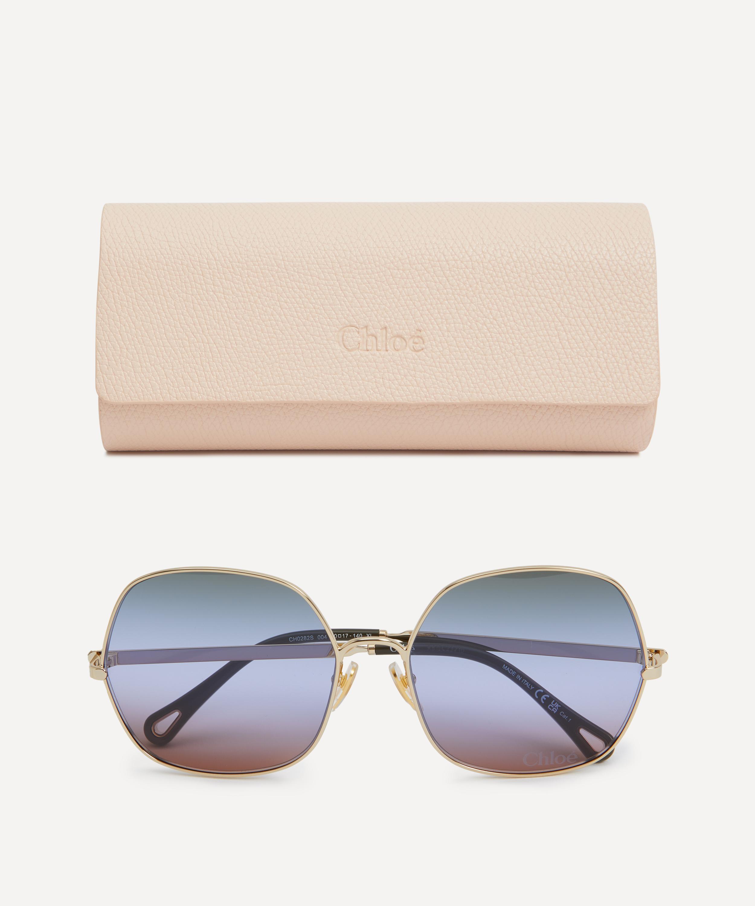Chloé - Oversized Square Metal Sunglasses image number 3