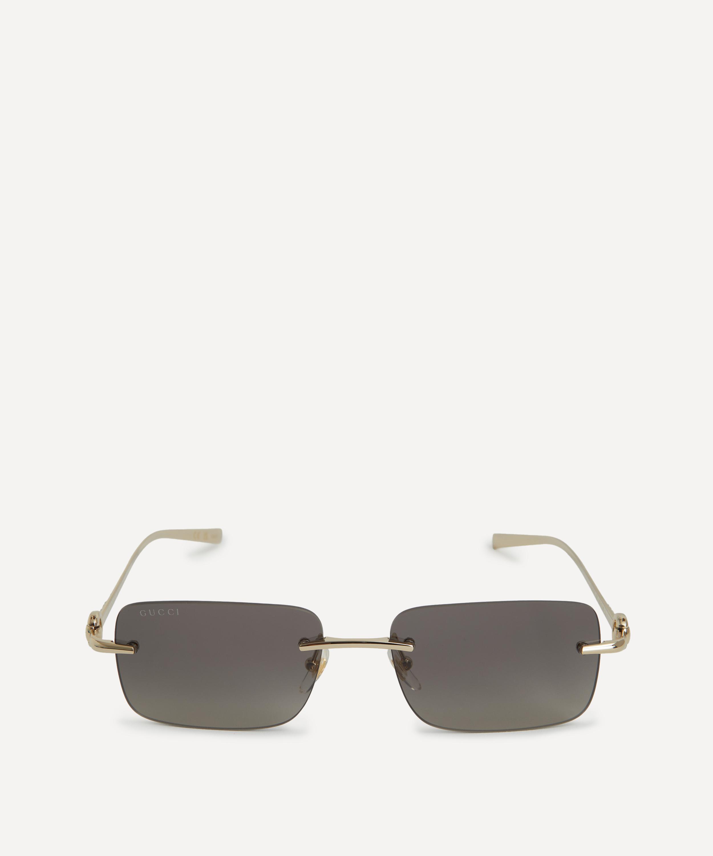 Gucci - Rectangular Metal Sunglasses image number 0