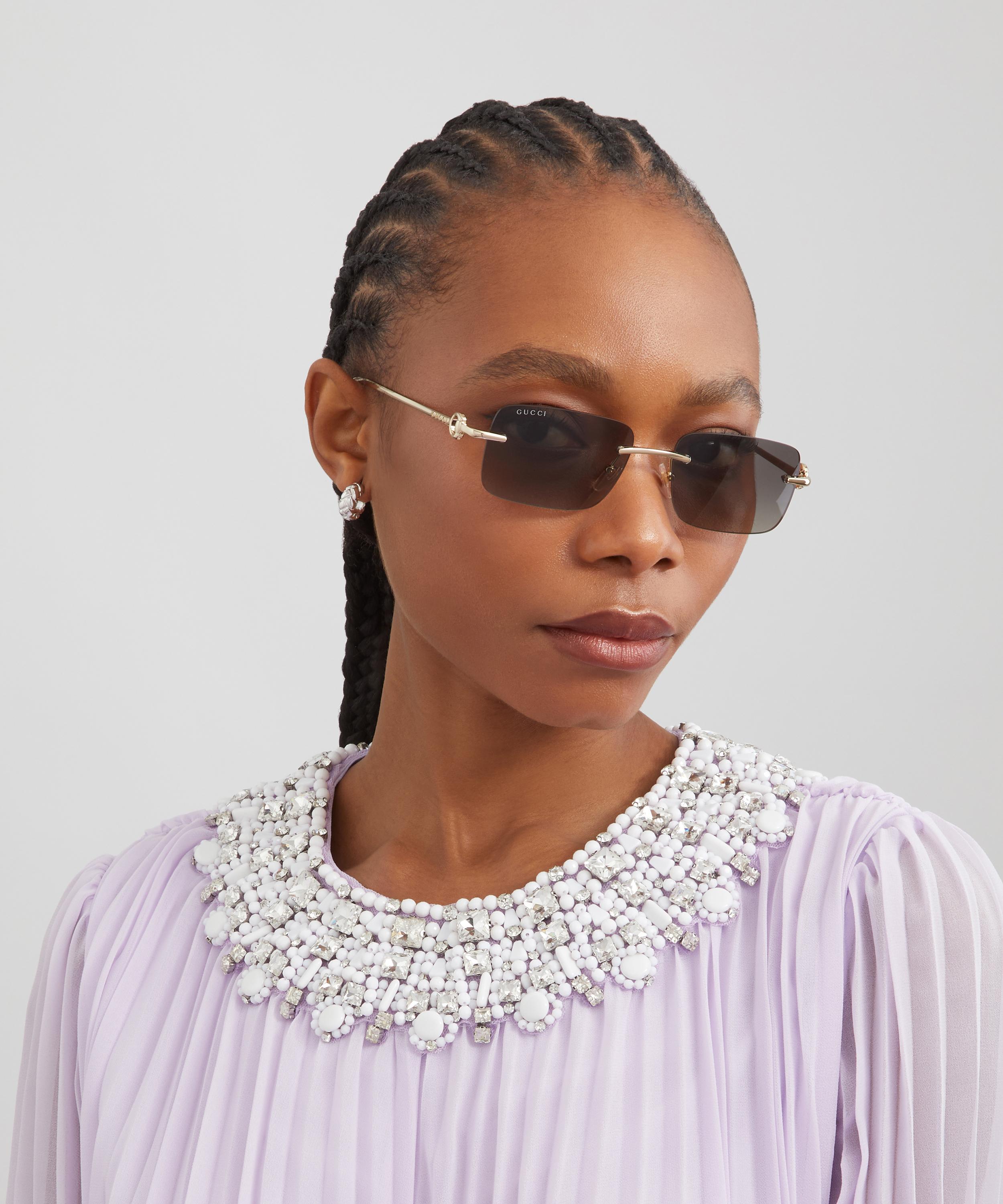 Gucci - Rectangular Metal Sunglasses image number 1