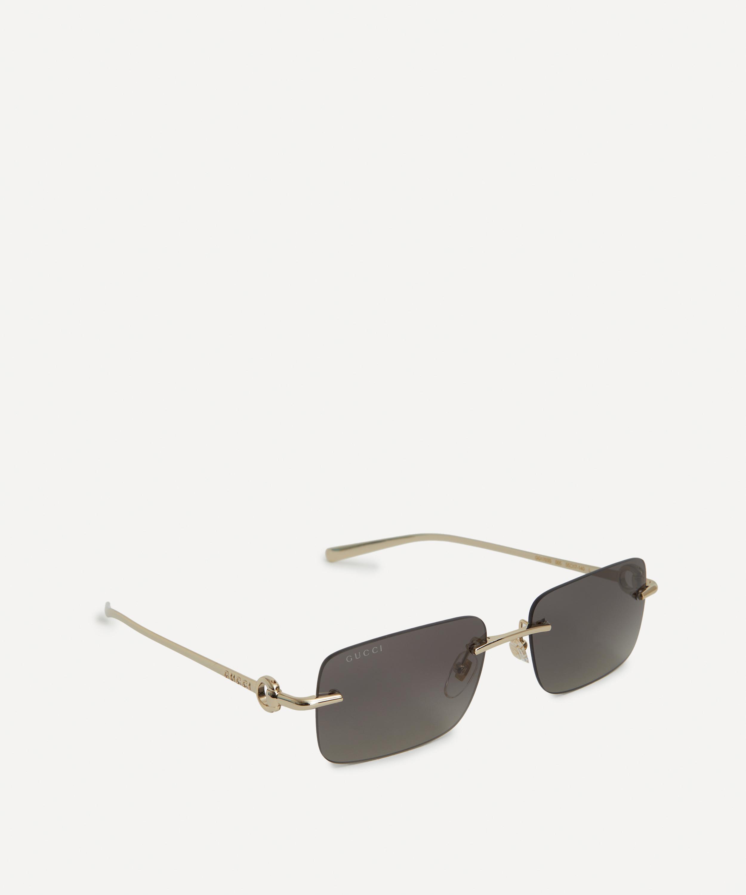 Gucci - Rectangular Metal Sunglasses image number 1