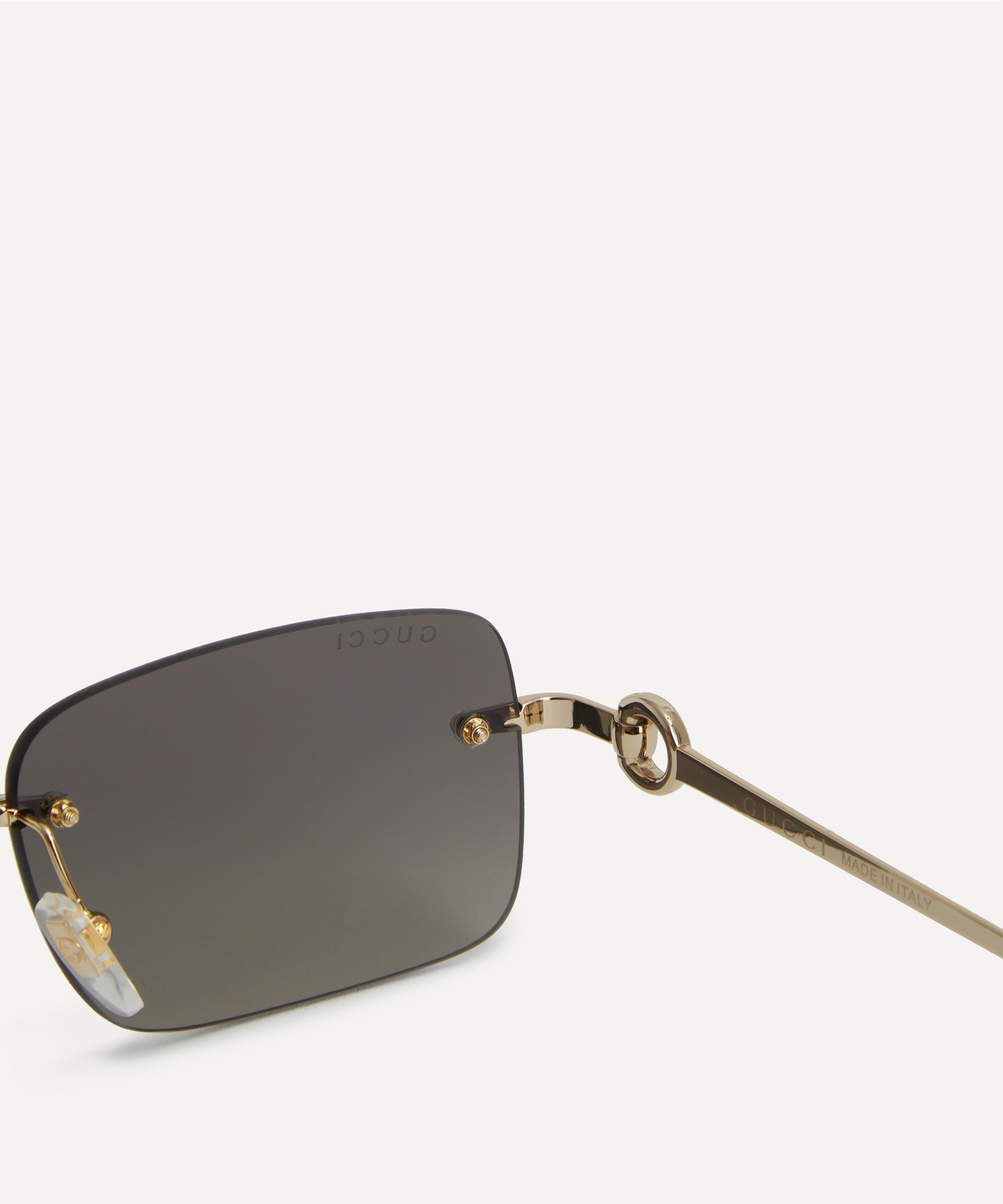 Gucci - Rectangular Metal Sunglasses image number 2
