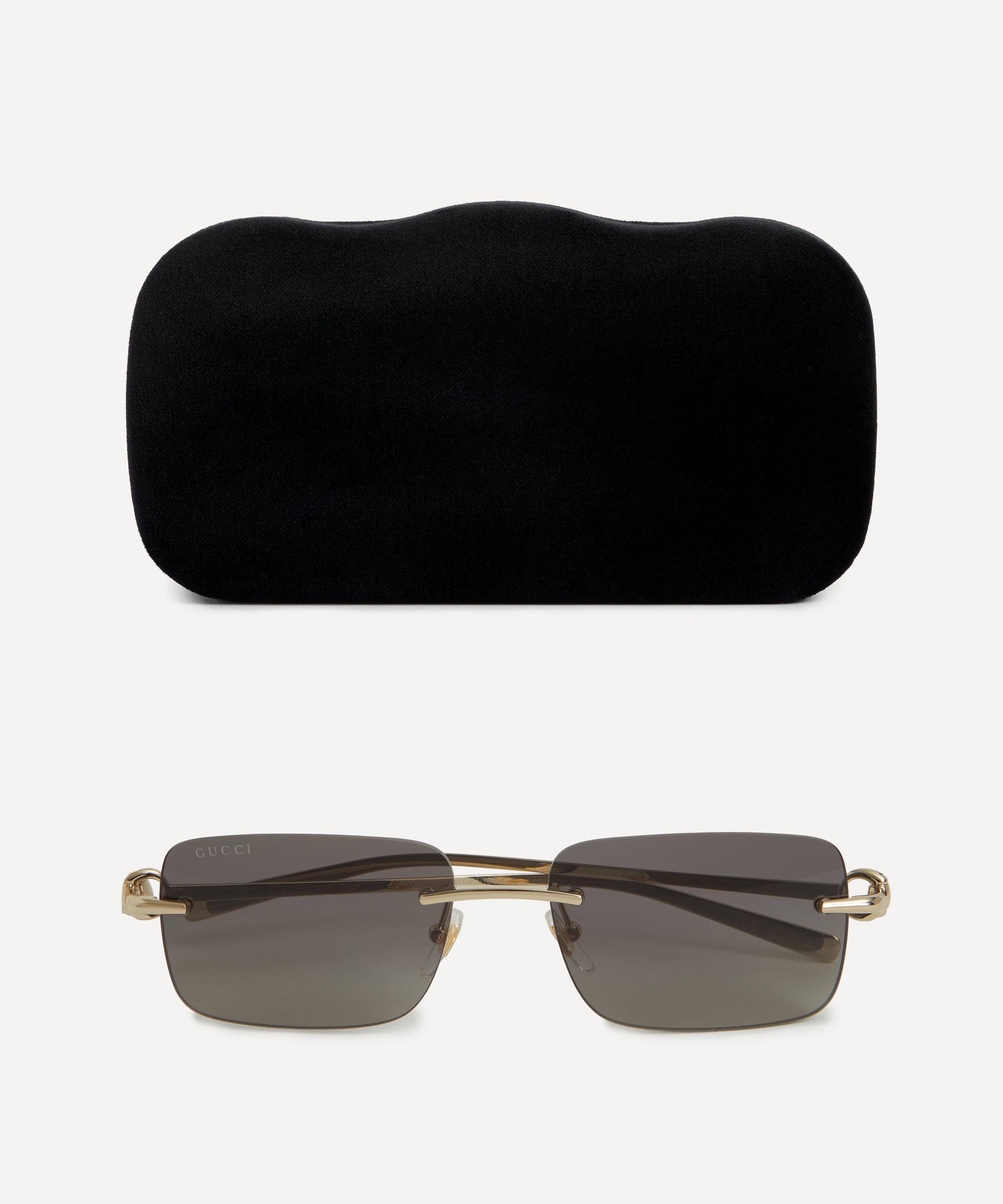 Gucci - Rectangular Metal Sunglasses image number 3