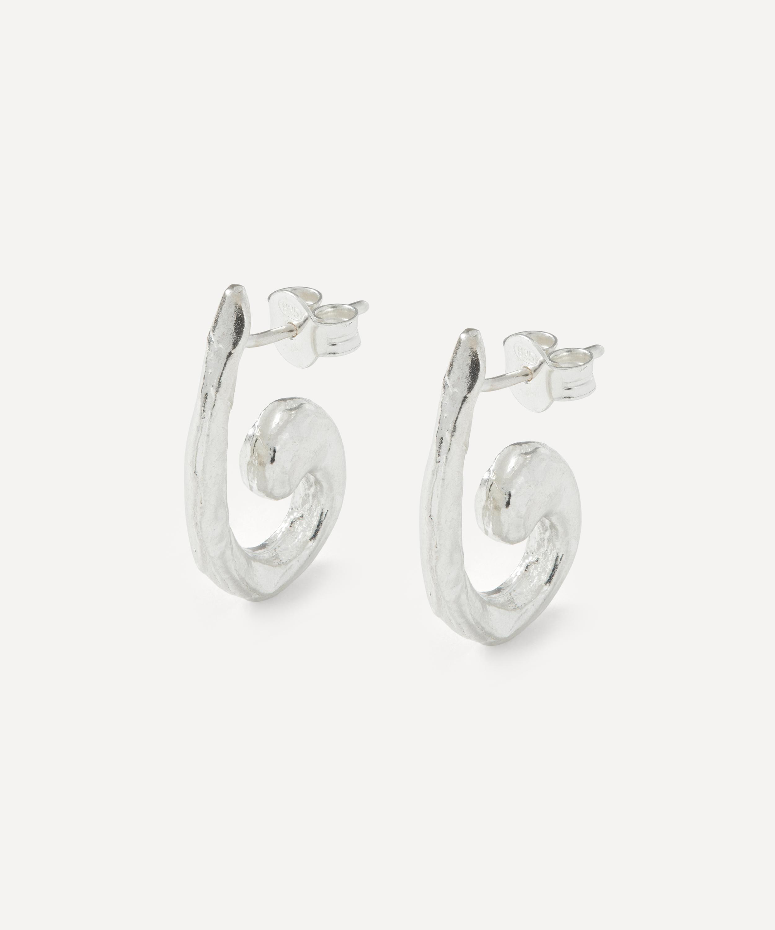 Alighieri - Sterling Silver Bass Clef Stud Earring