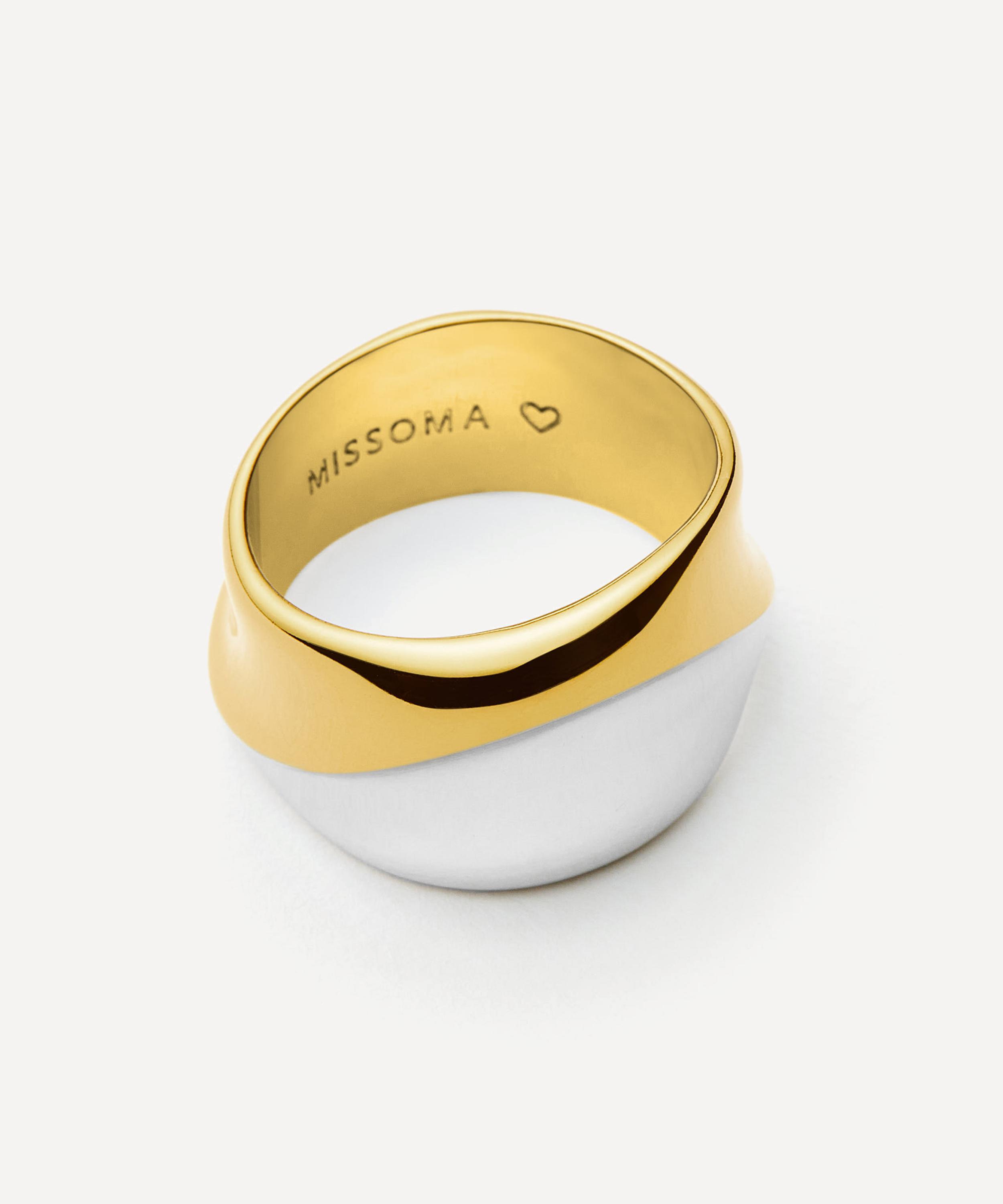 Missoma - Mixed Metal Sculptural Molten Statement Ring image number 1