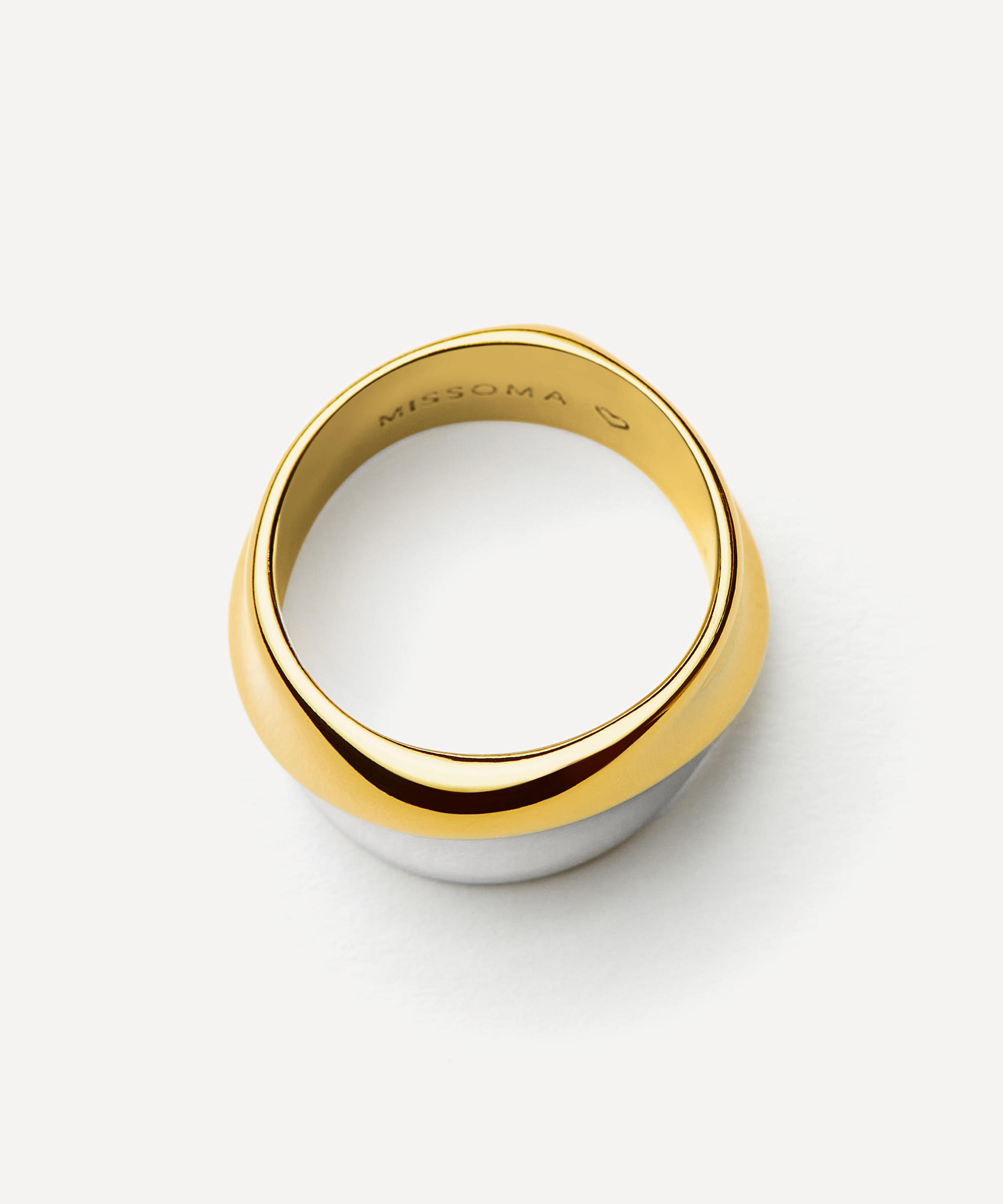 Missoma - Mixed Metal Sculptural Molten Statement Ring image number 2