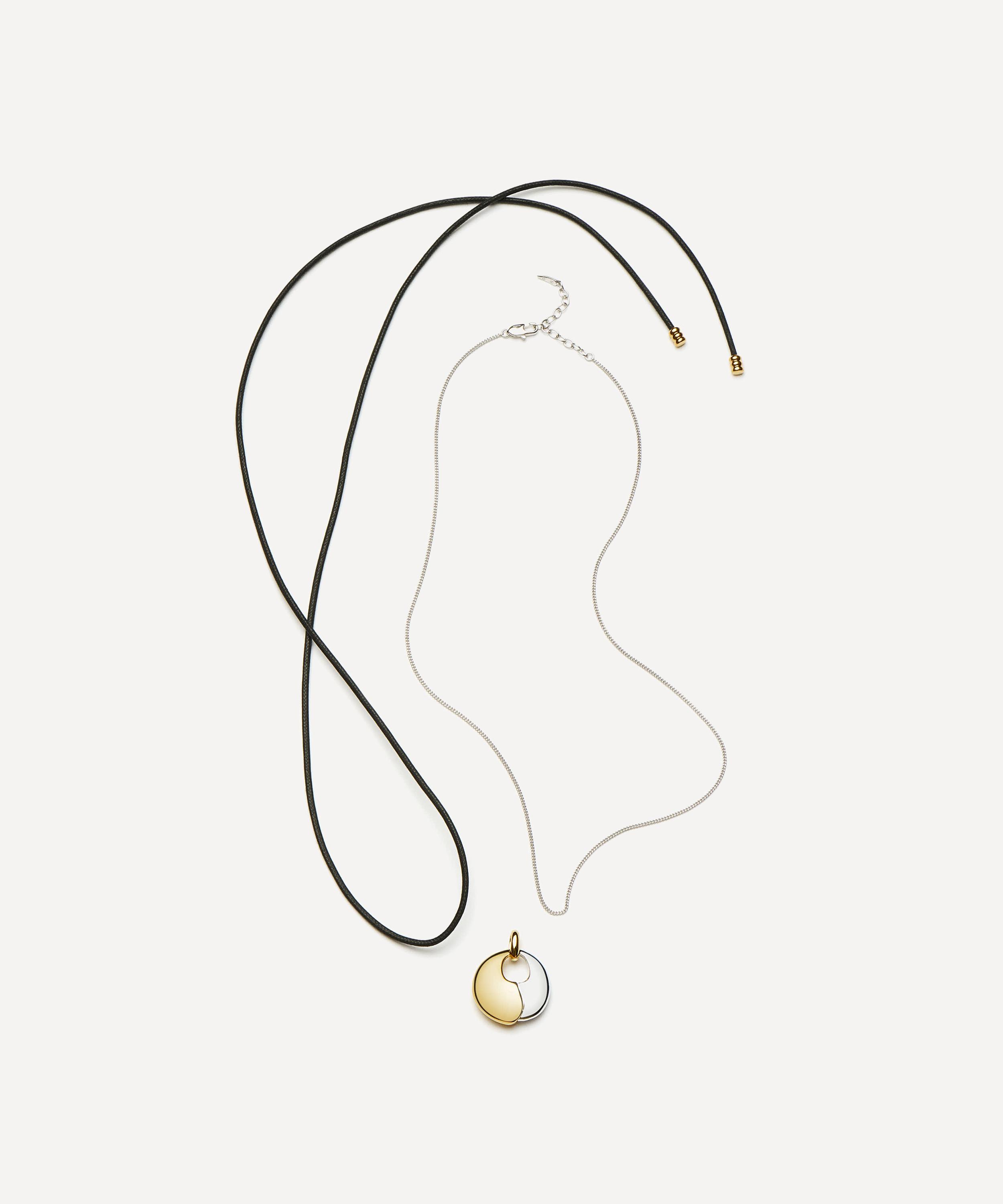 Missoma - Mixed Metal Sculptural Pebble Pendant Necklace Set image number 4