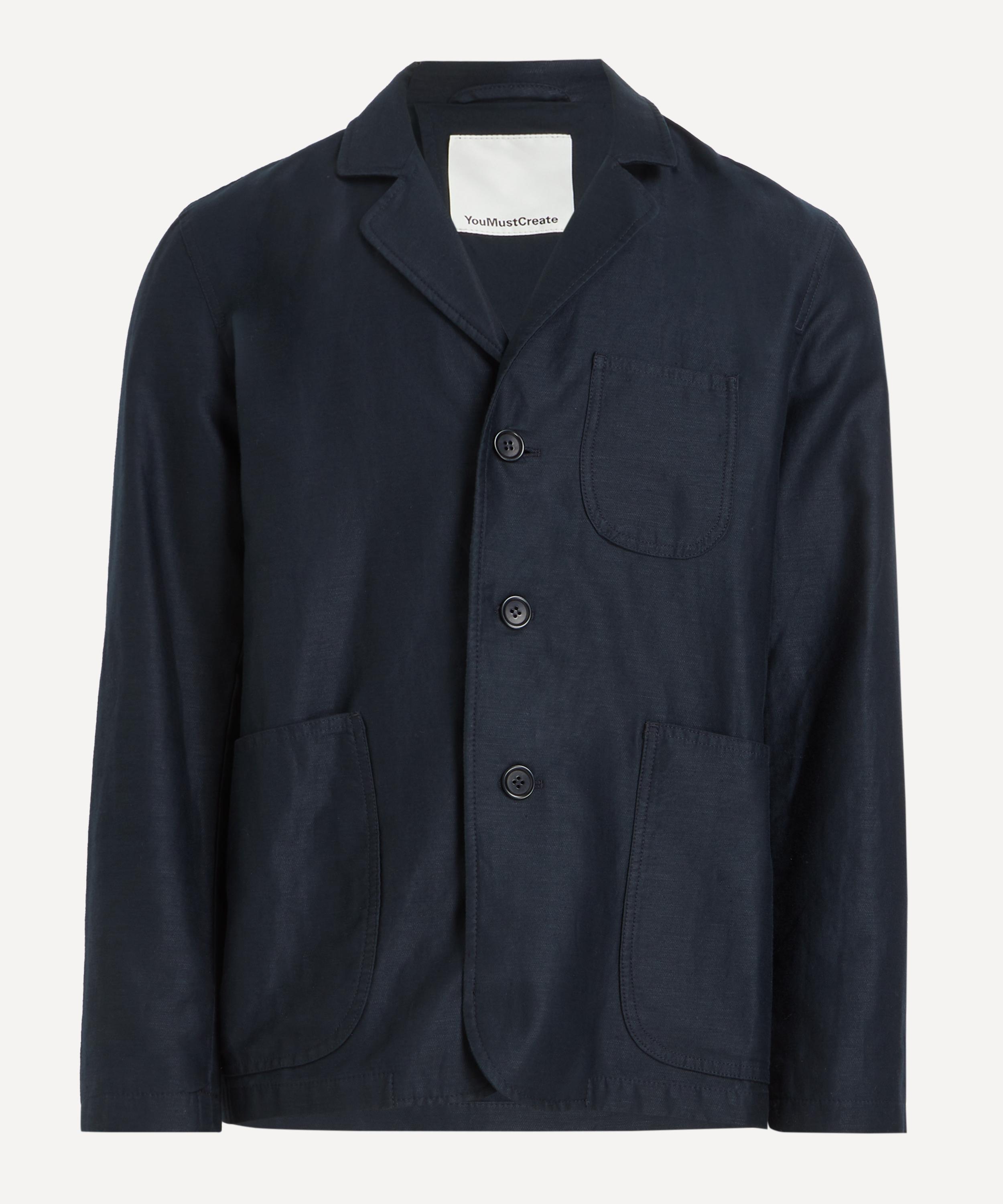 YMC - Navy Scutters Cotton-Linen Moleskin Blazer