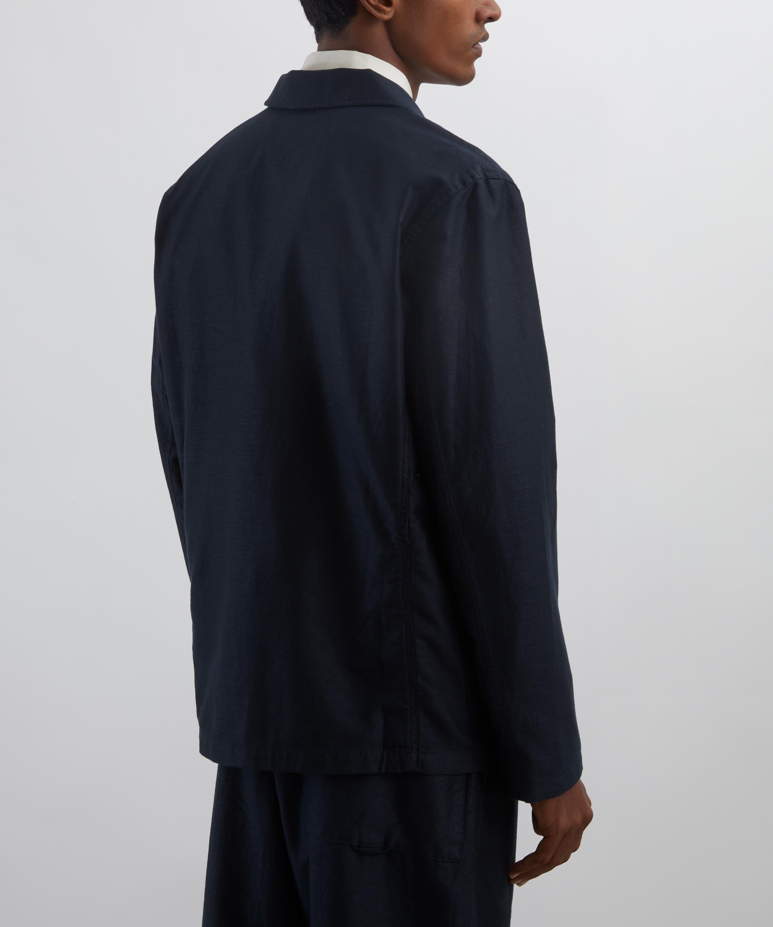 YMC - Navy Scutters Cotton-Linen Moleskin Blazer image number 3