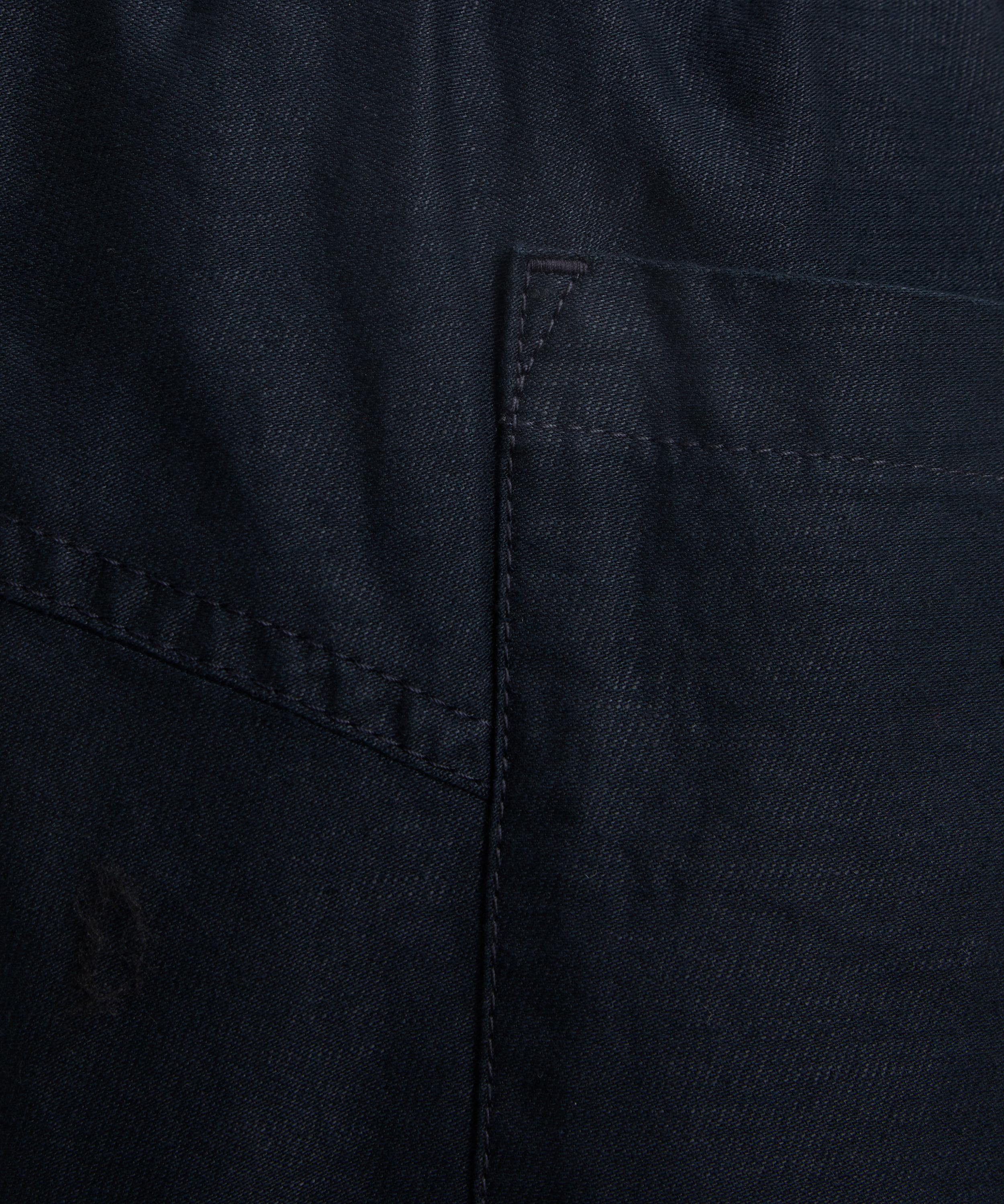 YMC - Navy Alva Cotton-Linen Moleskin Trousers image number 4