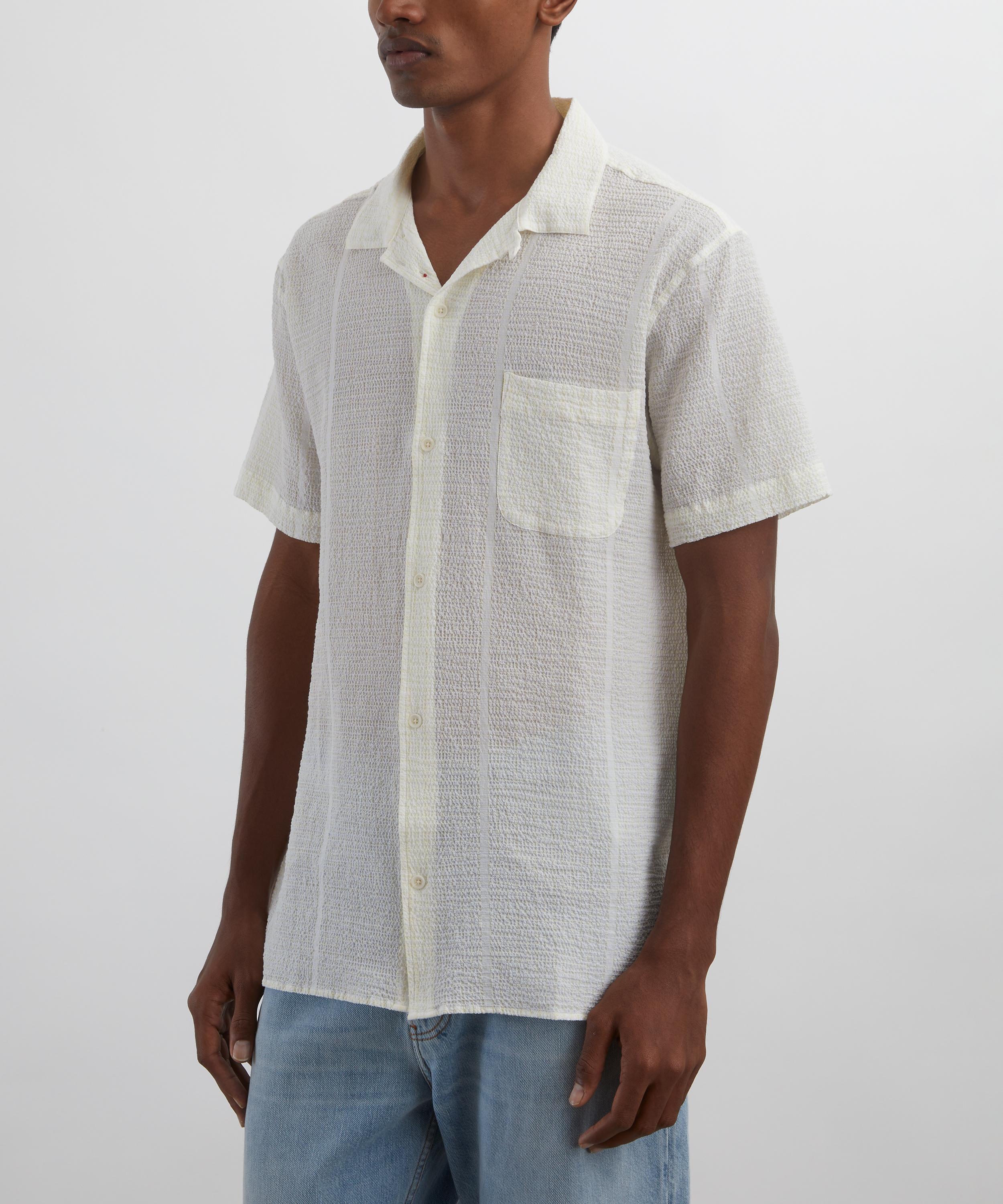 YMC - White Malick Seersucker Short-Sleeve Shirt image number 2