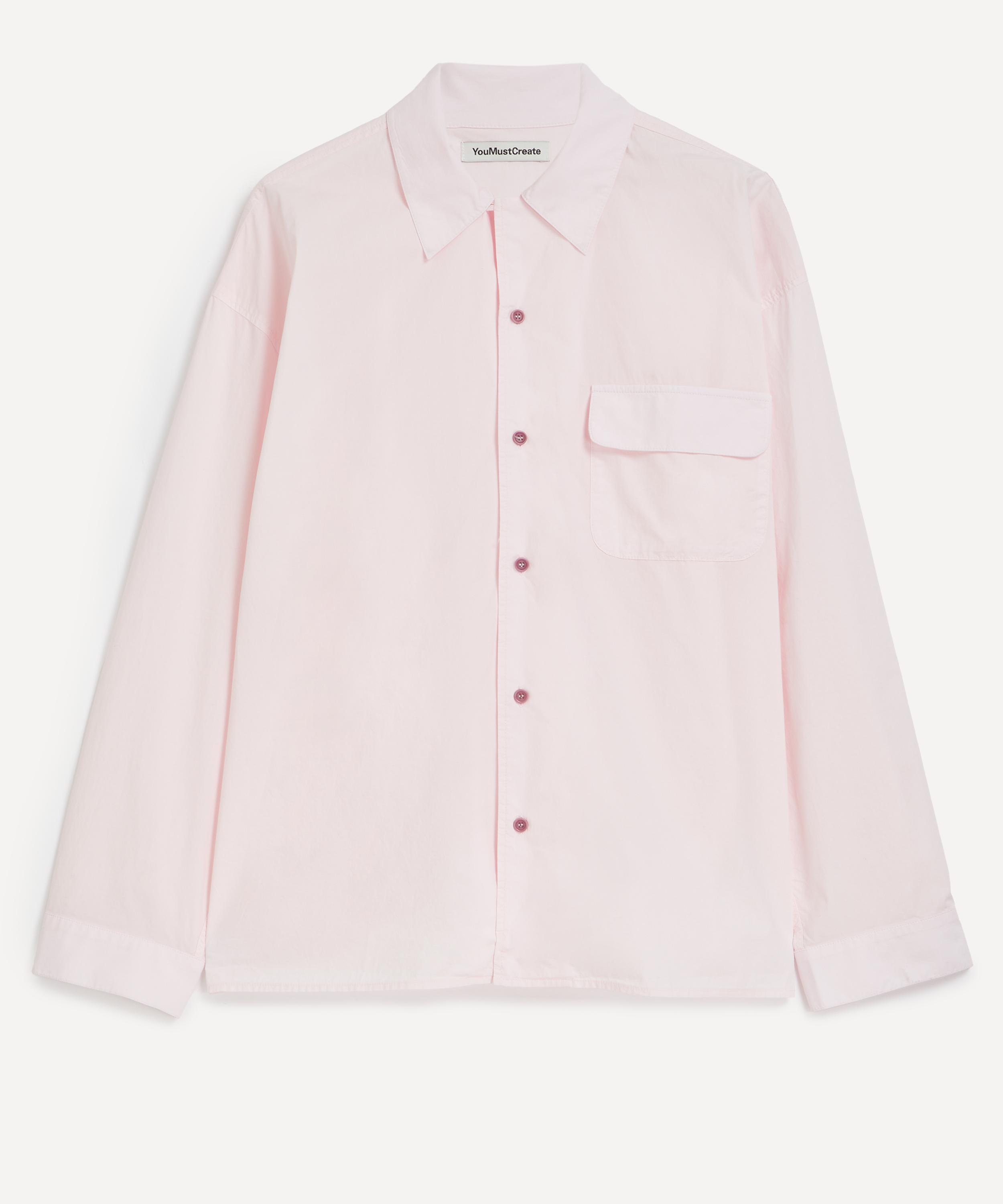 YMC - Light Pink Wray Boxy Long-Sleeve Shirt image number 0