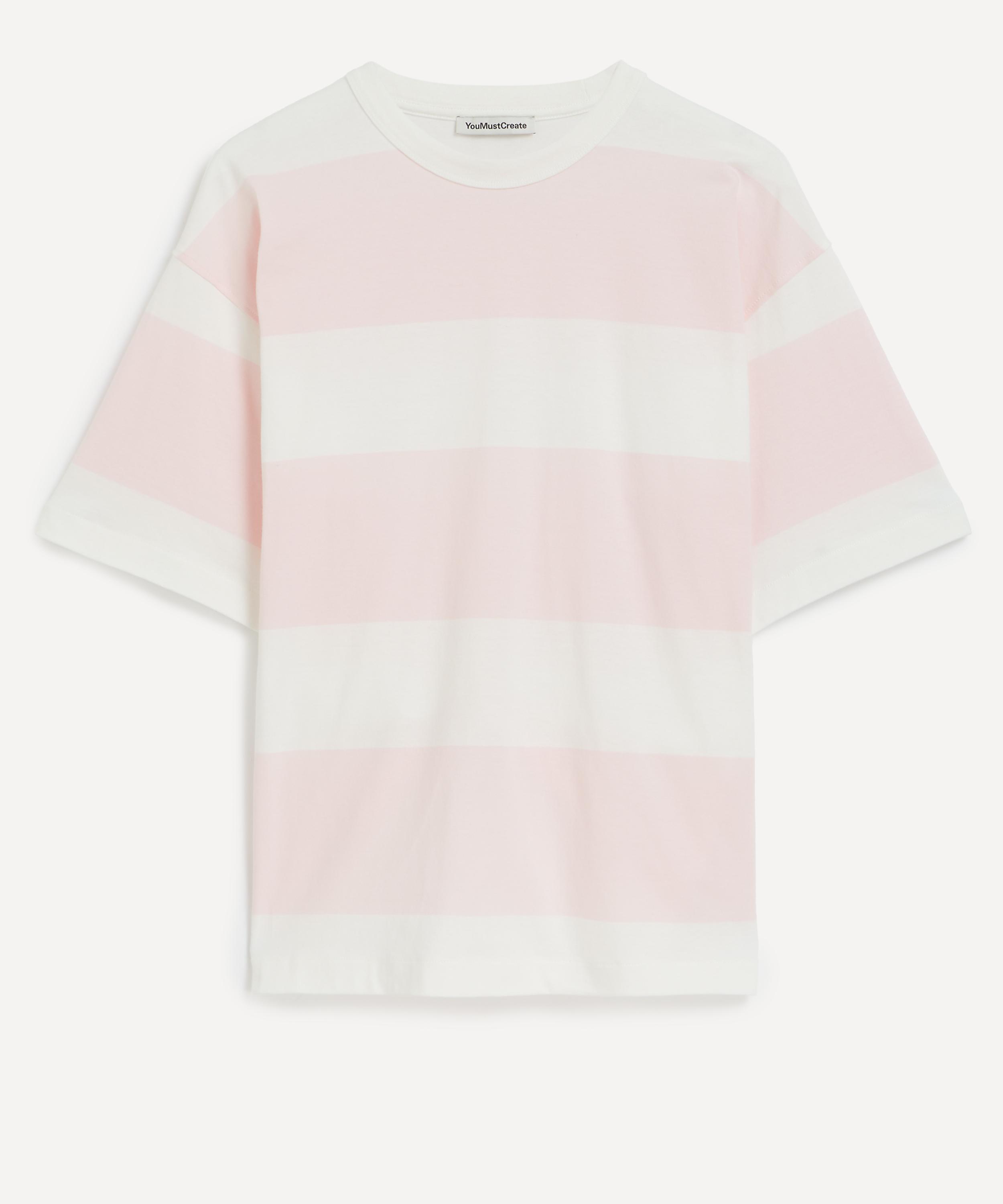 YMC - Pink Triple Stripe T-Shirt image number 0