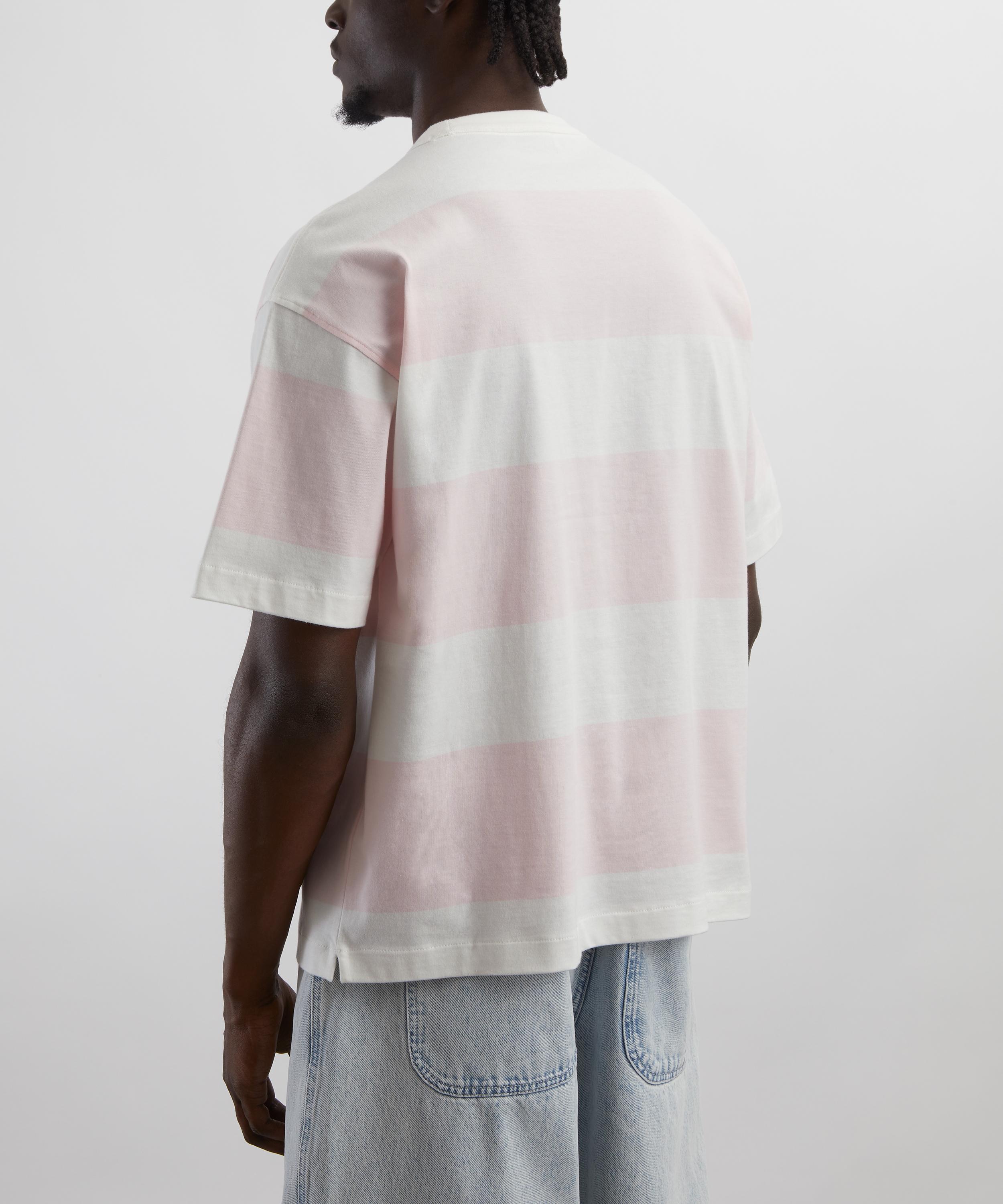 YMC - Pink Triple Stripe T-Shirt image number 3