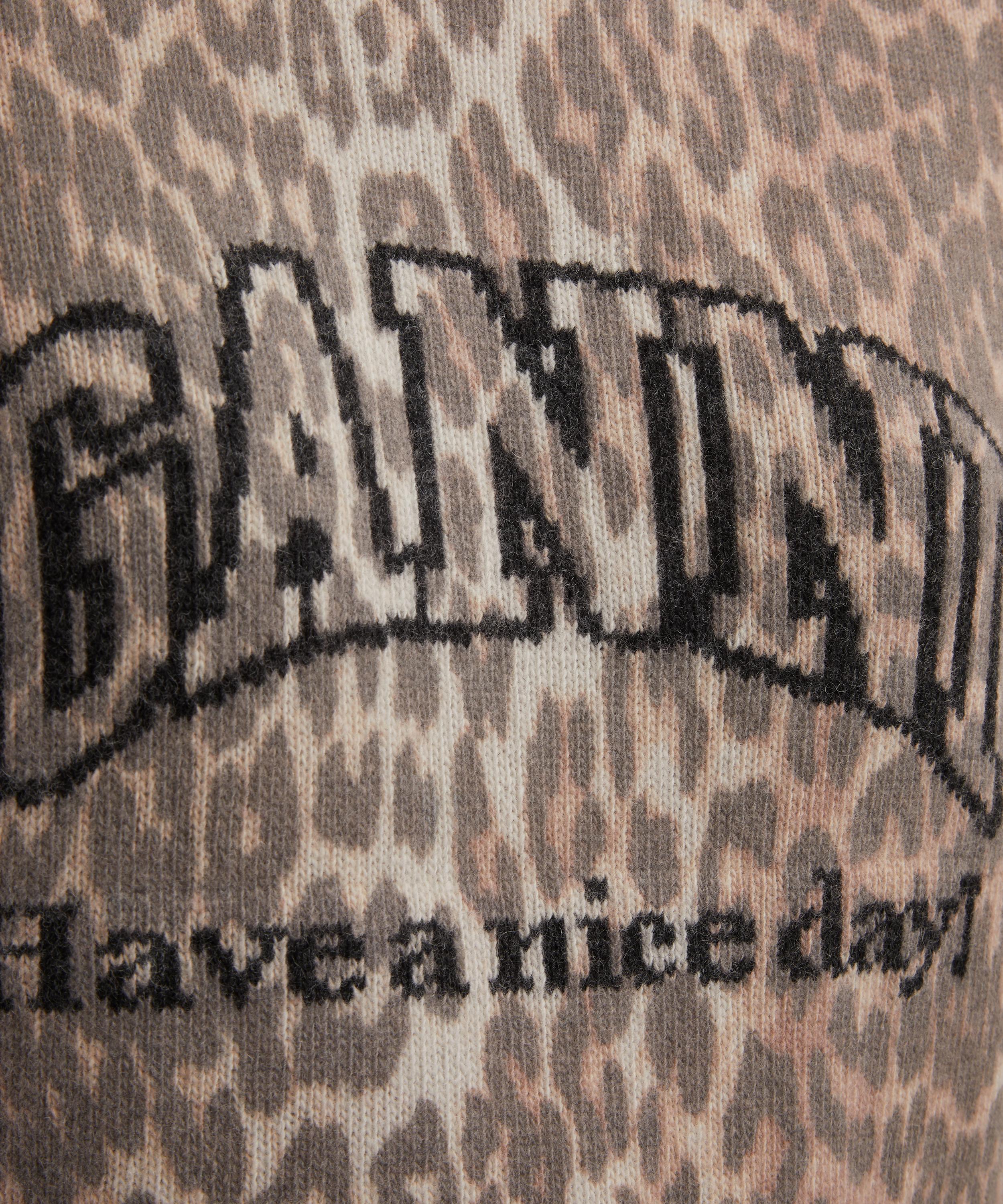 Ganni - Leopard Wool Mix T-Shirt image number 4