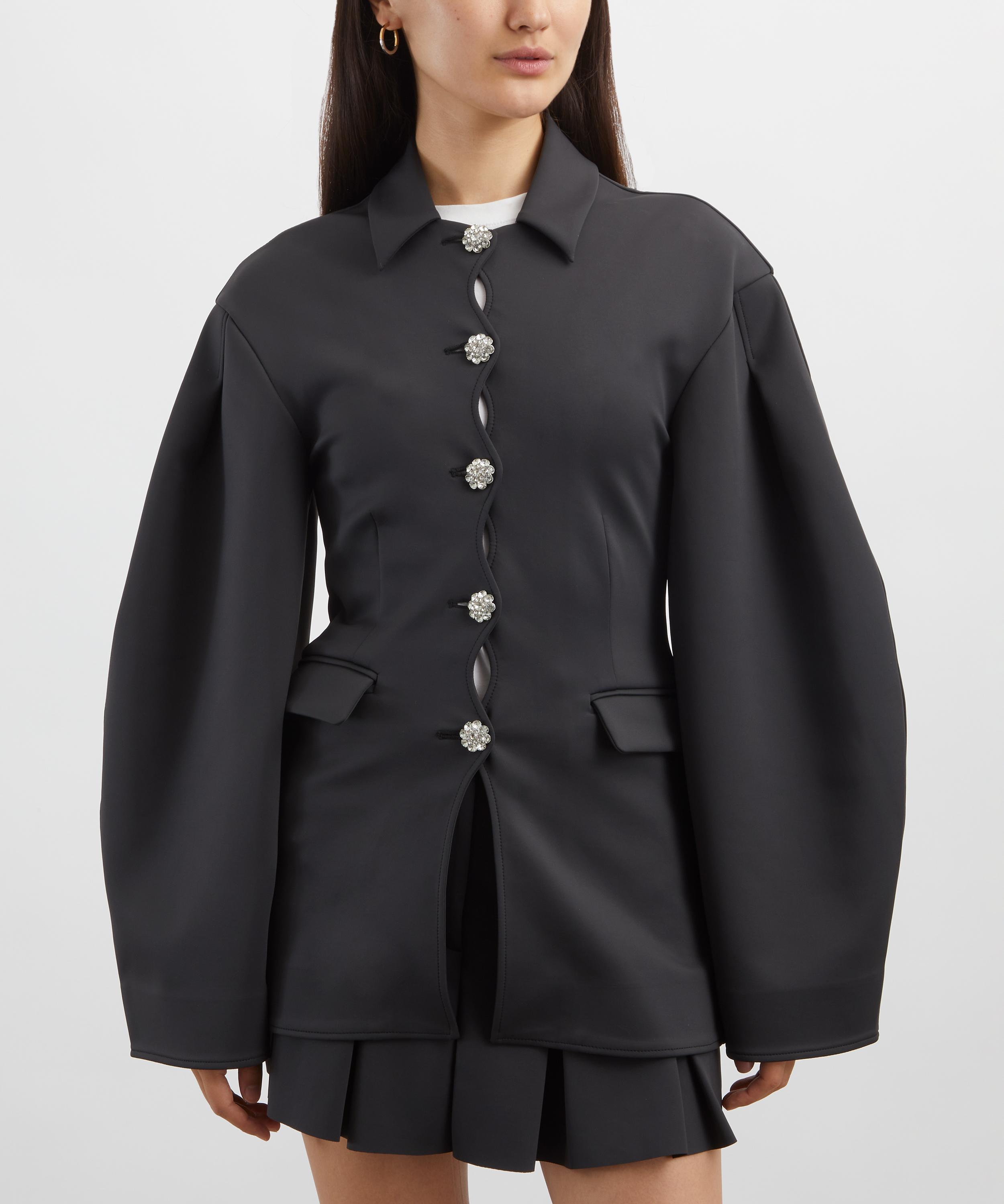 Ganni - Black Structured Neoprene Jacket image number 2
