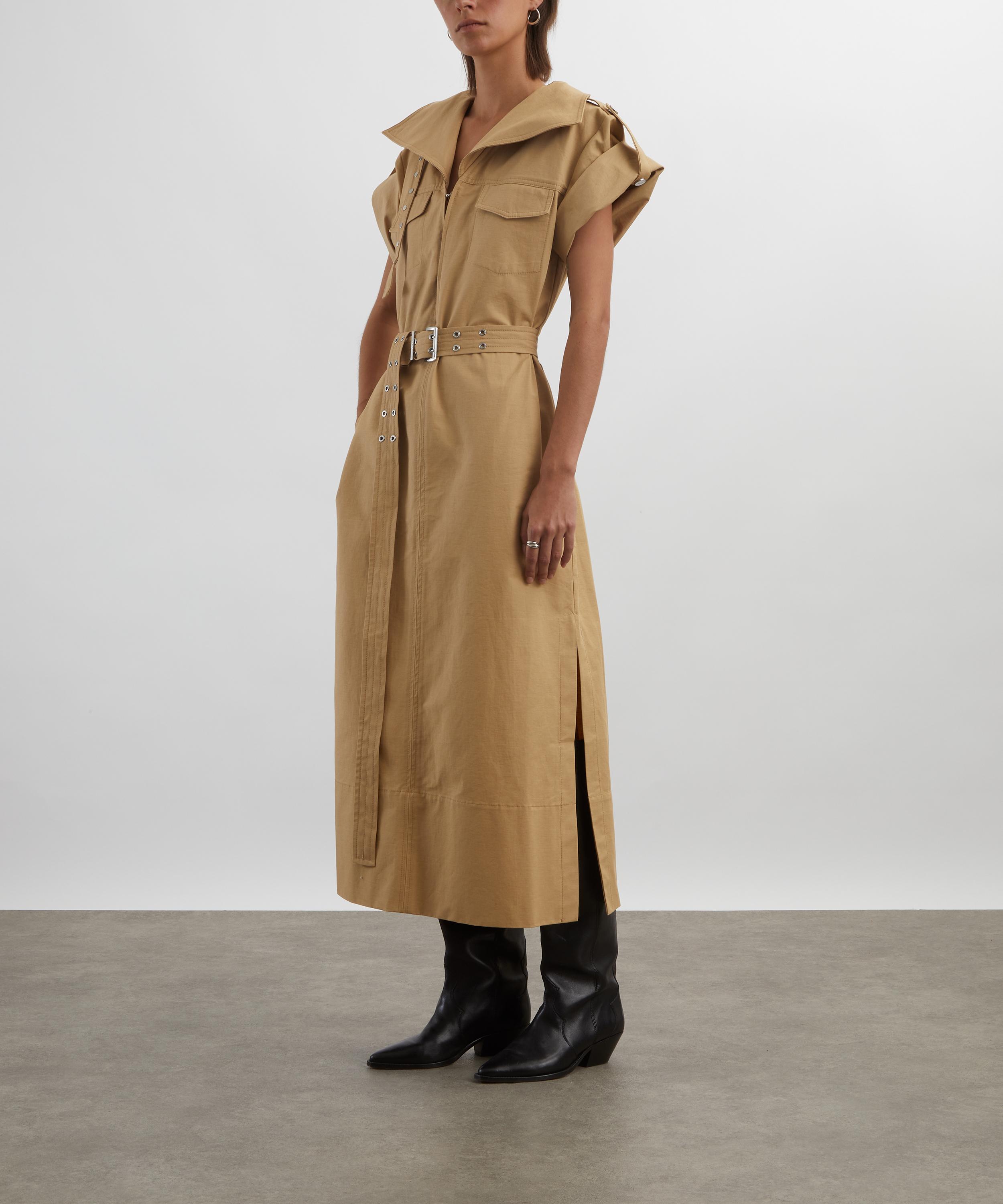 Ganni - Beige Stretch Cotton Dress image number 1
