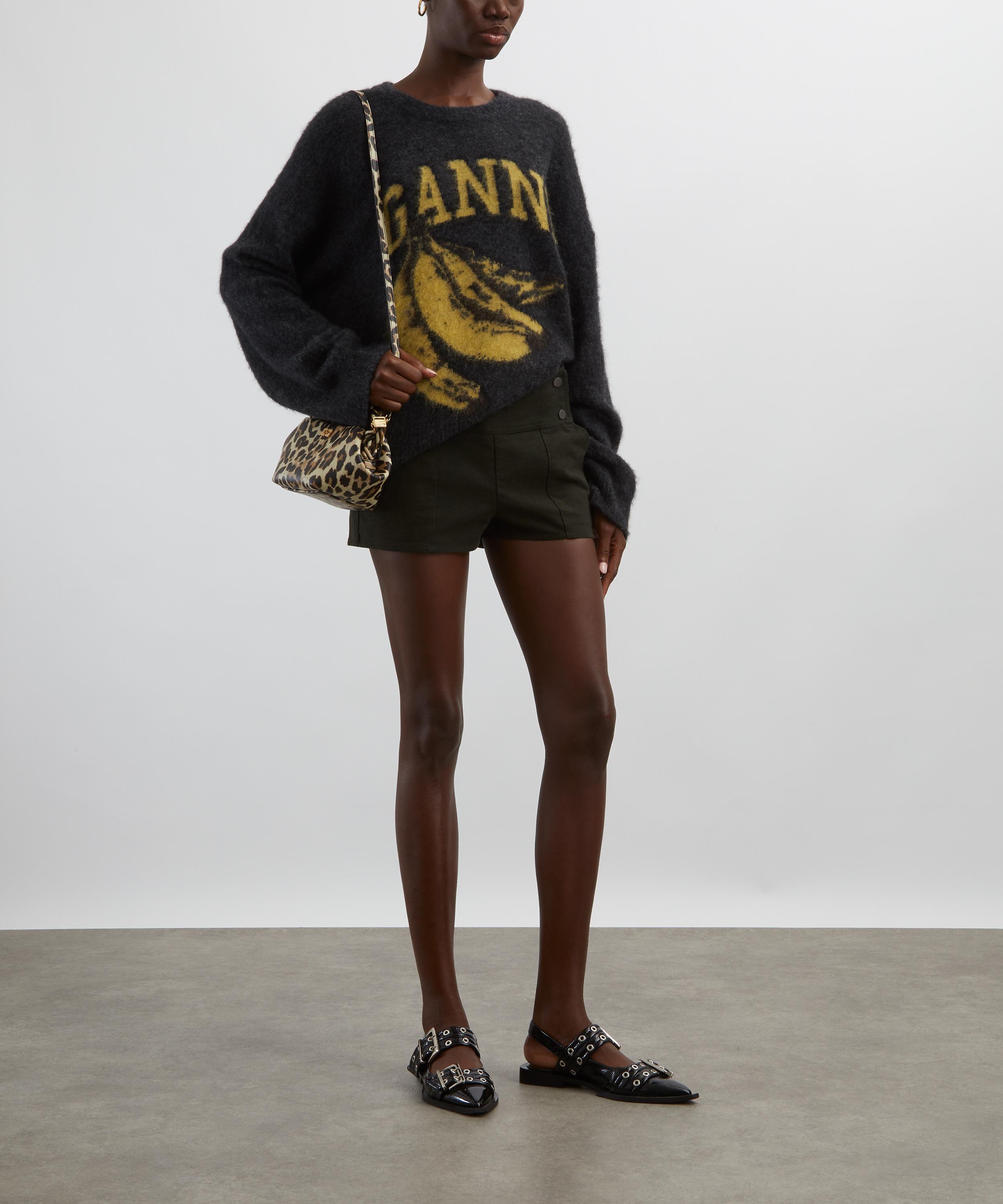 Ganni - Black Banana Alpaca-Blend Jumper image number 1