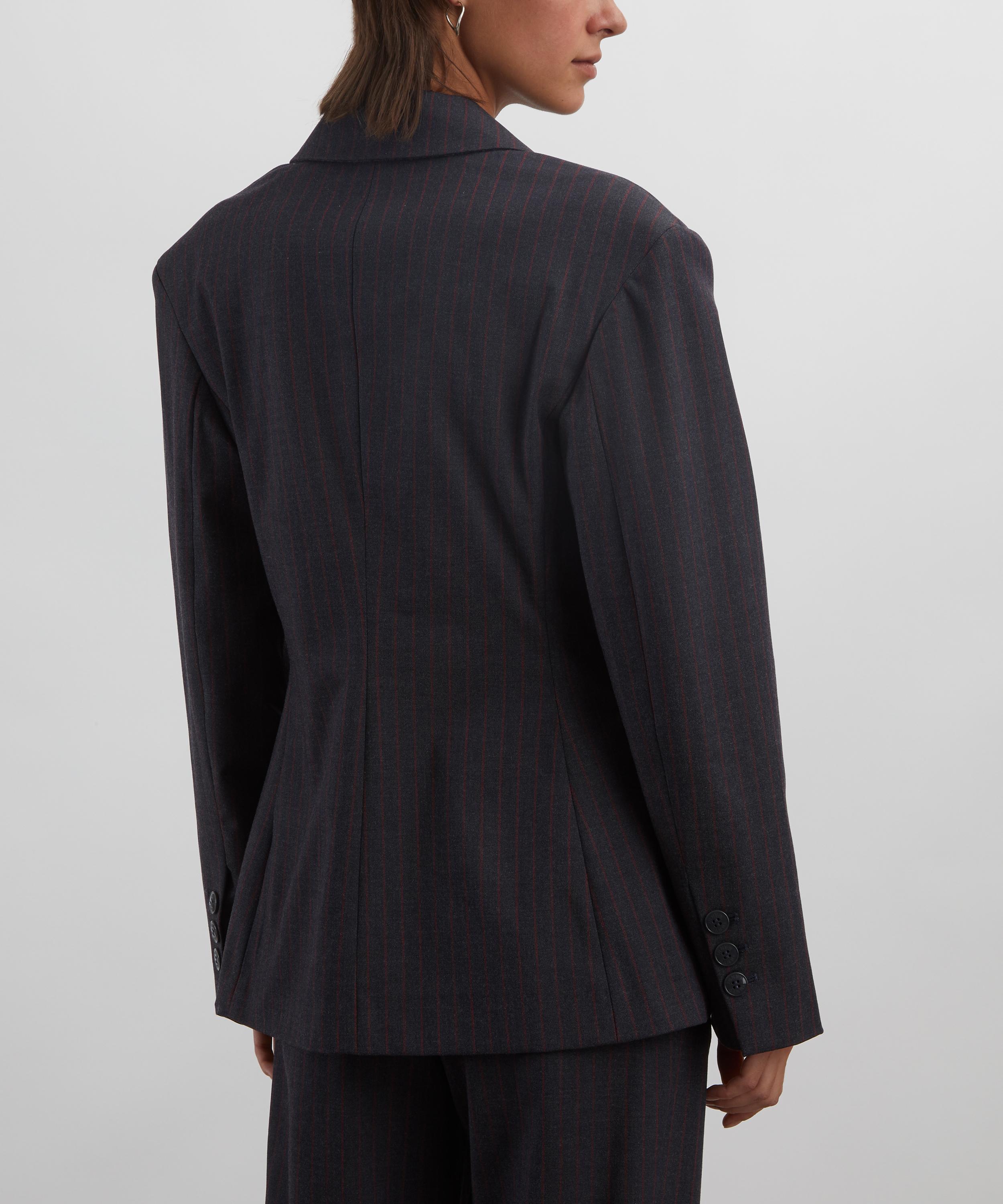 Ganni - Black Pinstripe Blazer image number 3
