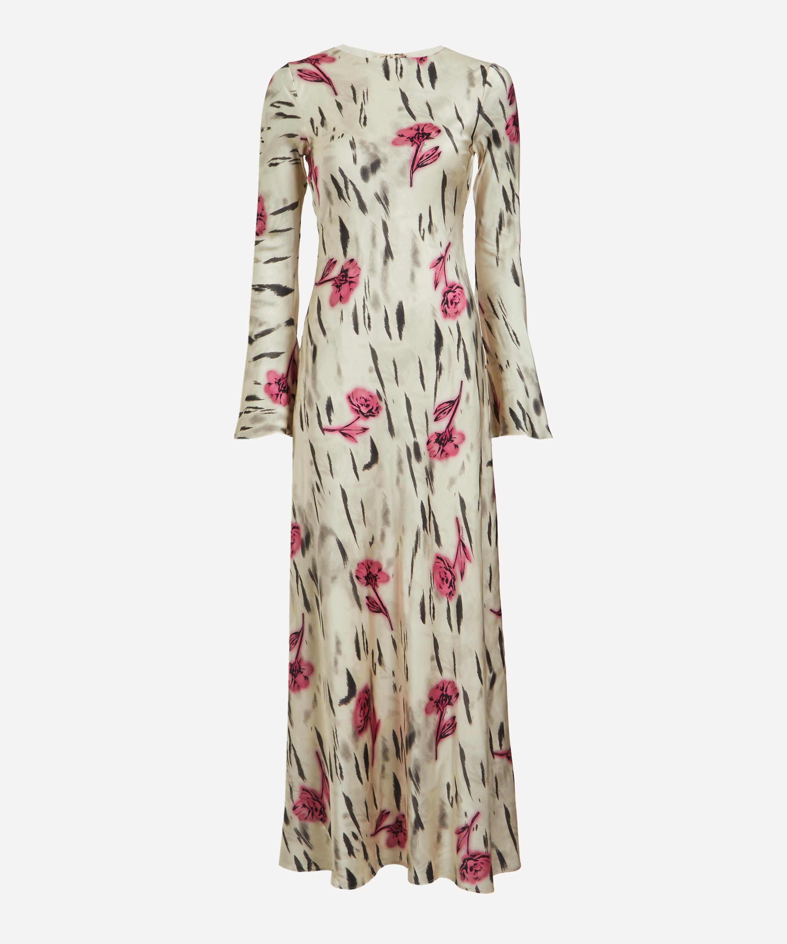 Ganni - Floral Satin Maxi Dress image number 0