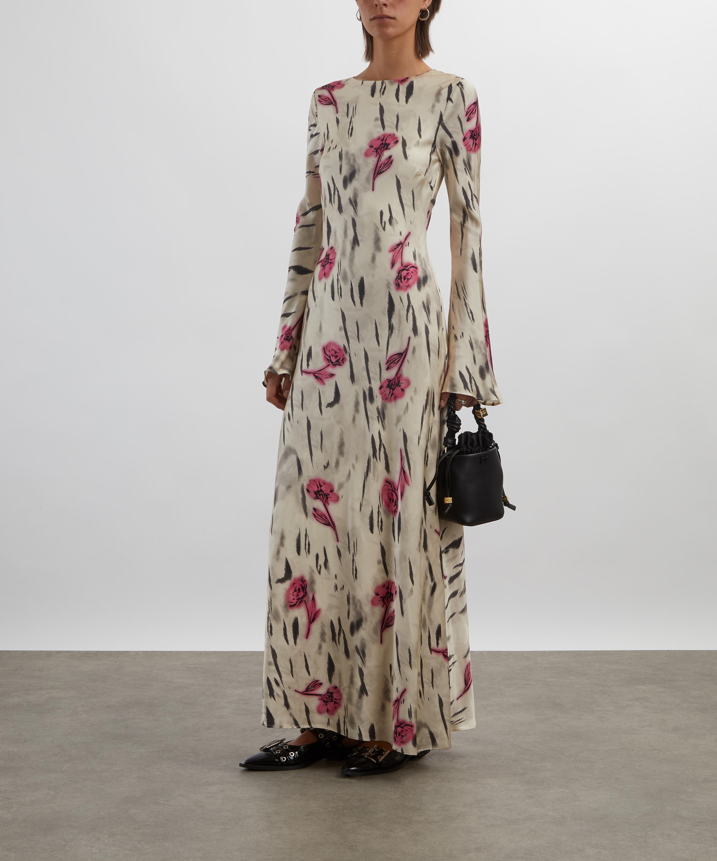 Ganni - Floral Satin Maxi Dress image number 1