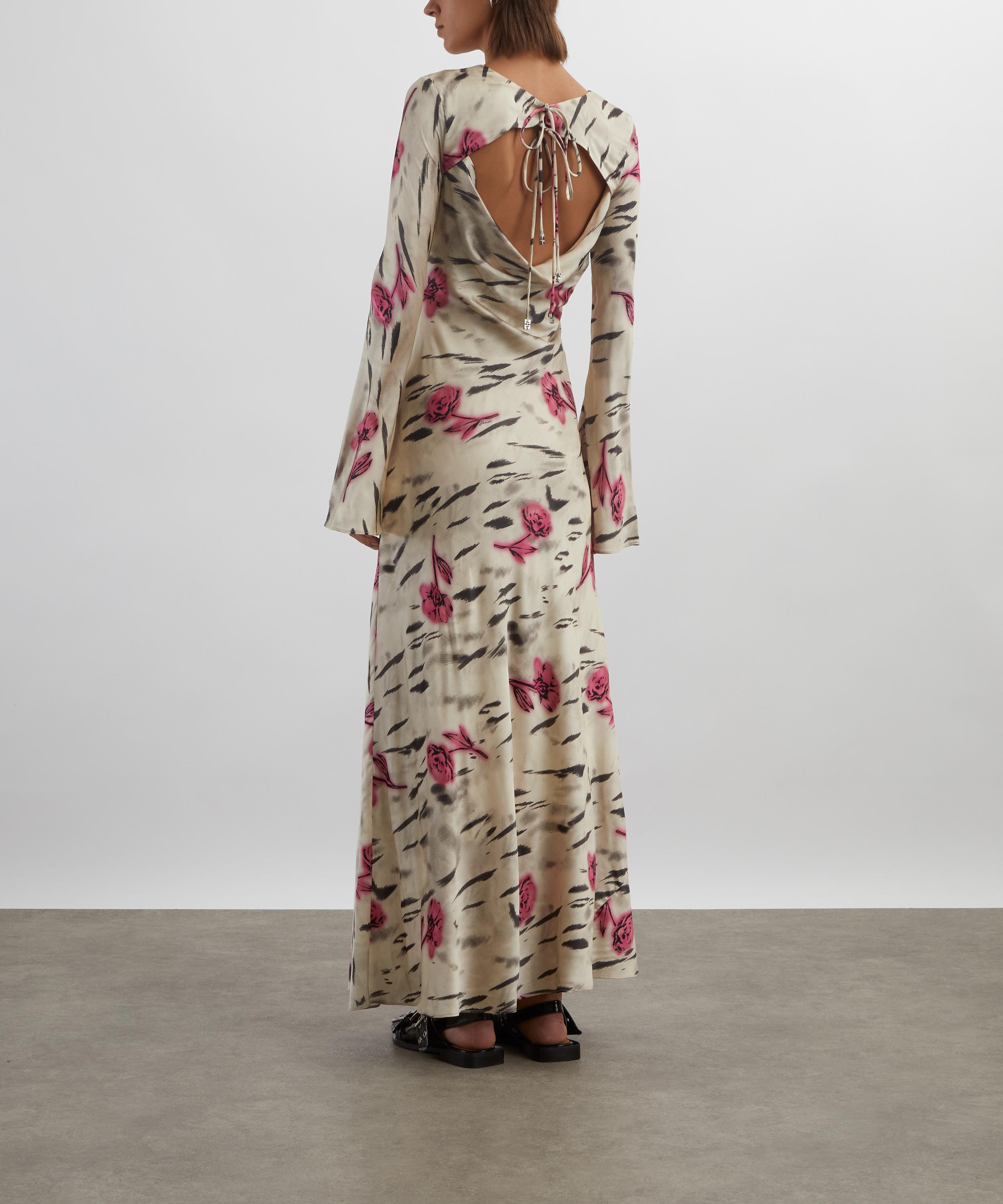 Ganni - Floral Satin Maxi Dress image number 3