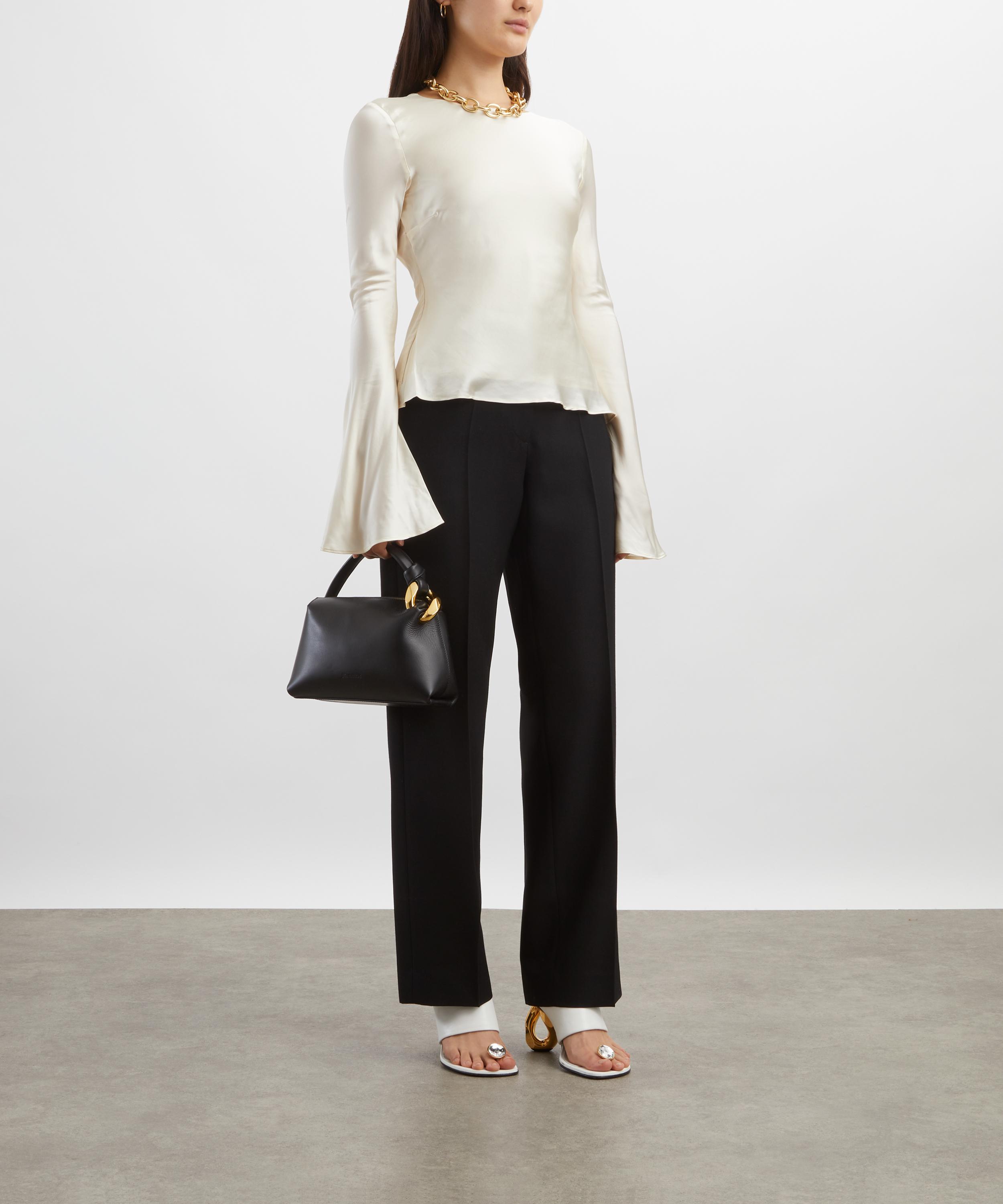 Ganni - Ivory Satin Blouse image number 1