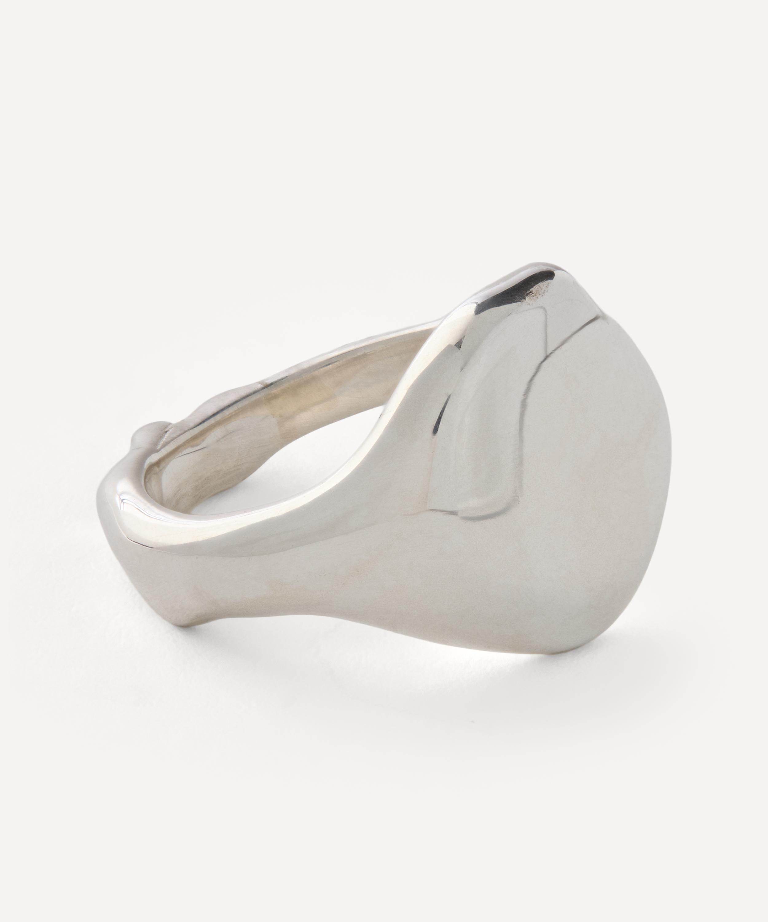 Conor Joseph - Sterling Silver Dripping Signet Ring image number 1