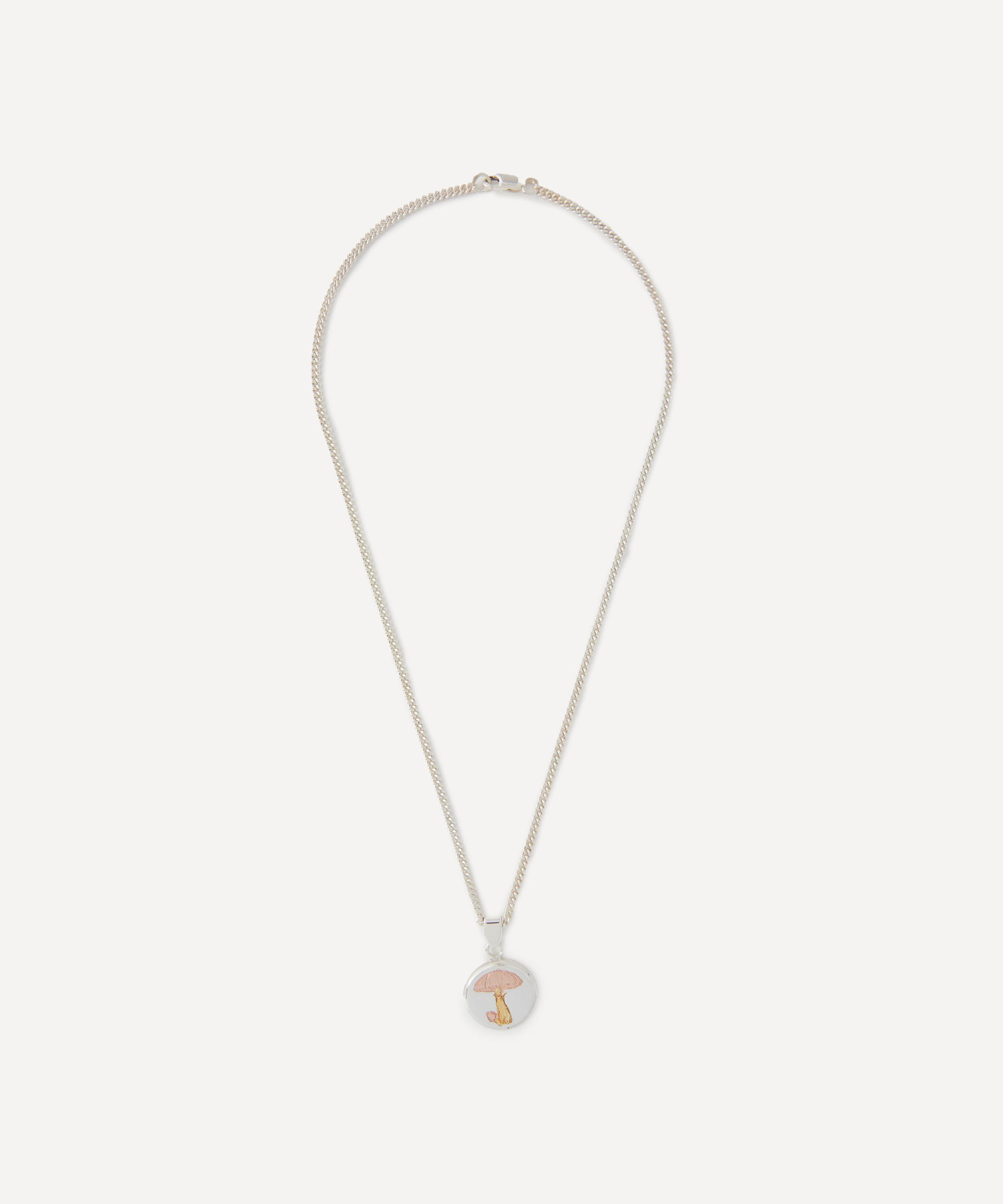 Conor Joseph - Sterling Silver Mushroom Pendant Necklace image number 1
