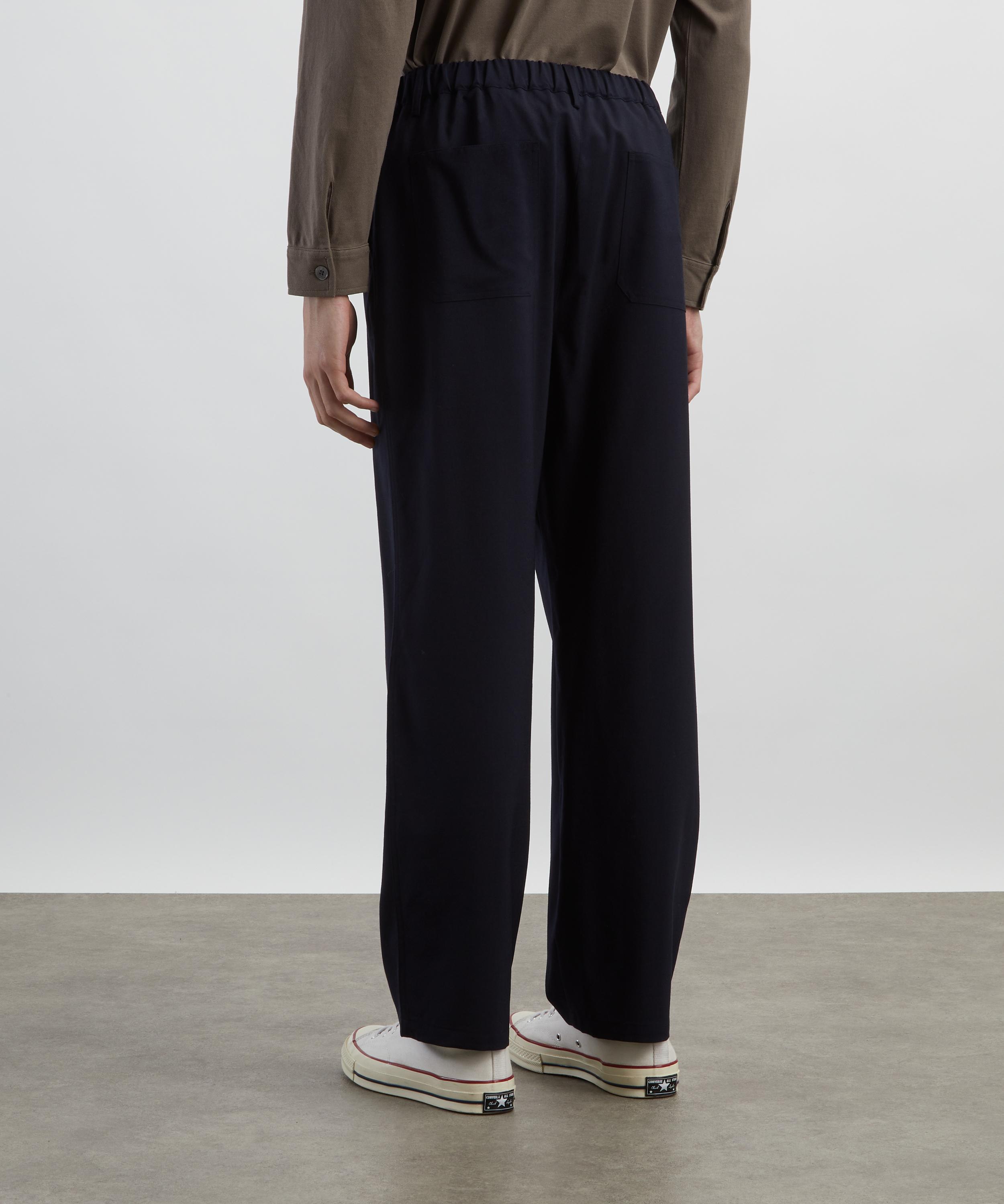 Frame - Dark Navy Wool Easy Trousers image number 3
